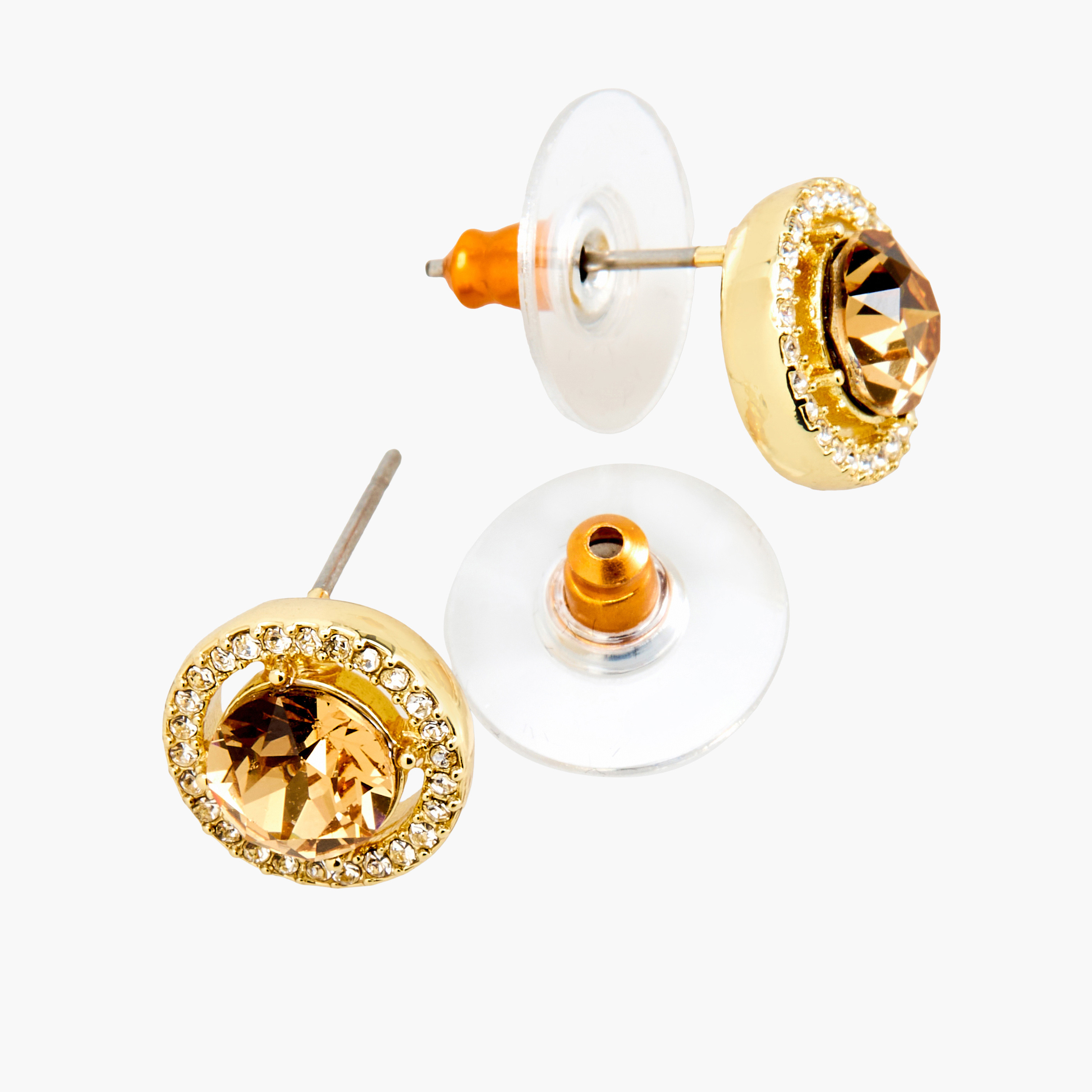 Swarovski Crystal Stud Earrings with Pushback Closure-women-watchesandjewellery-jewellery-earrings-image-4