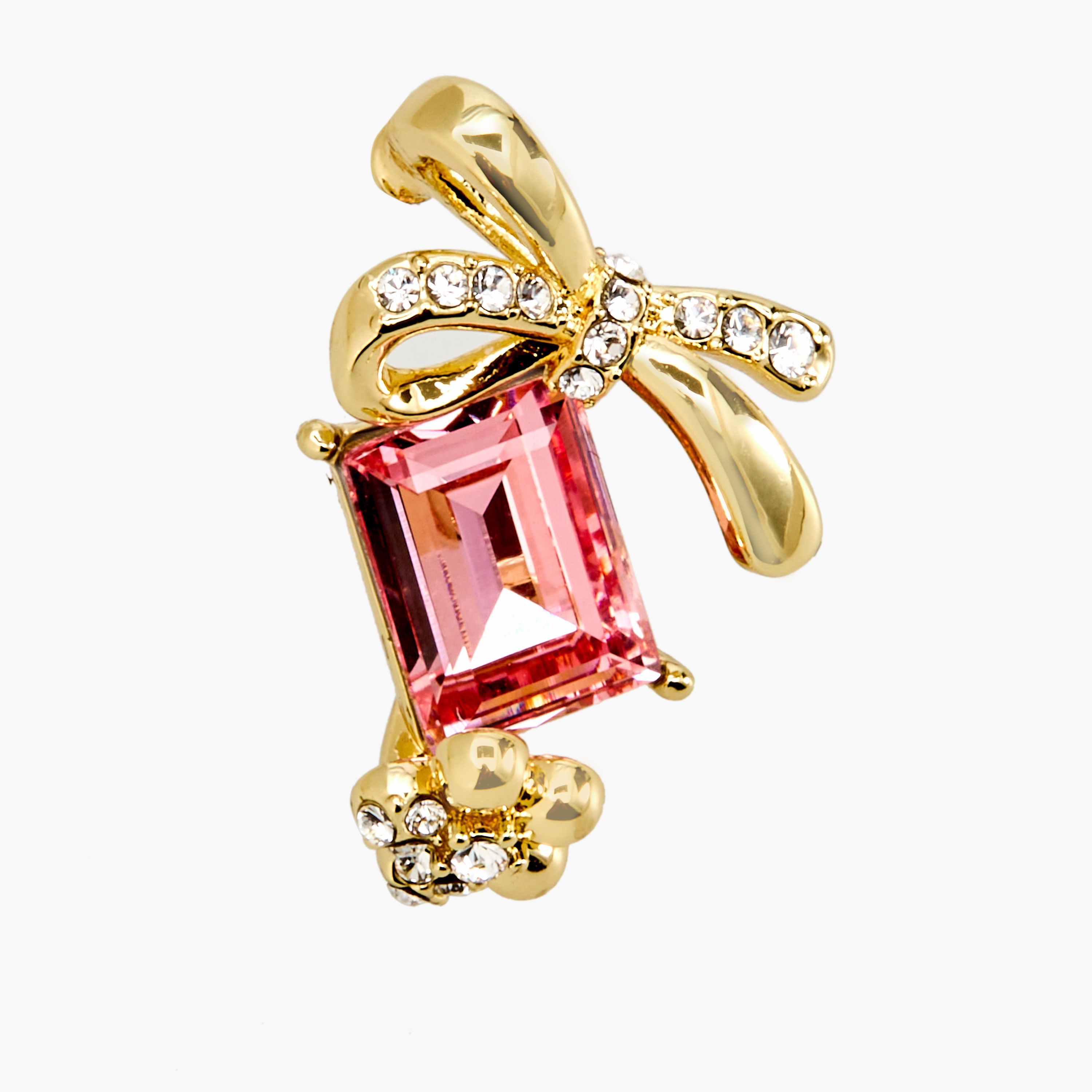 حلقان مزيّنة بفيونكة مع مكبس إغلاق خلفي-women-watchesandjewellery-jewellery-earrings-image-3