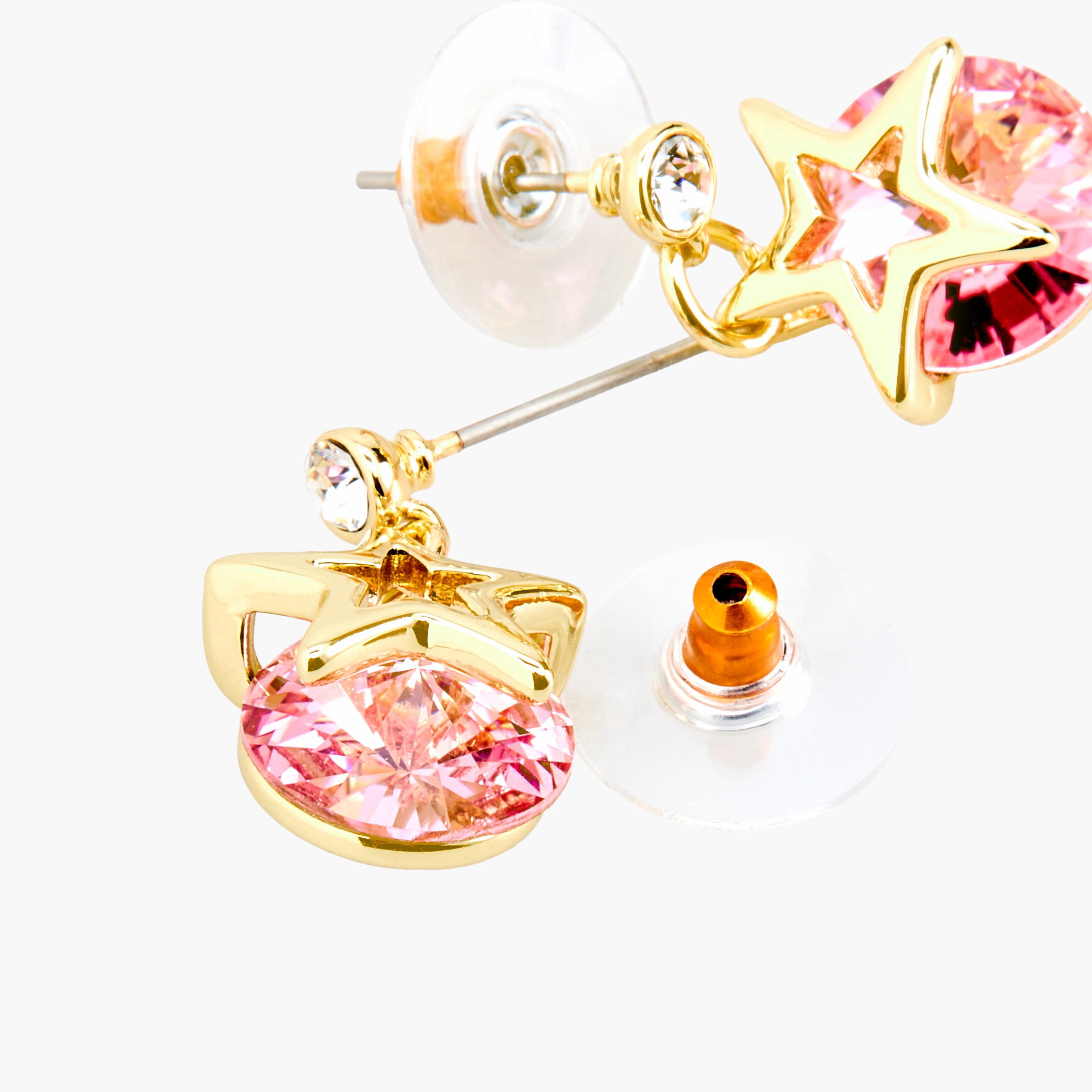 Swarovski Embellished Drop Earrings with Pushback Closure-women-watchesandjewellery-jewellery-earrings-image-4