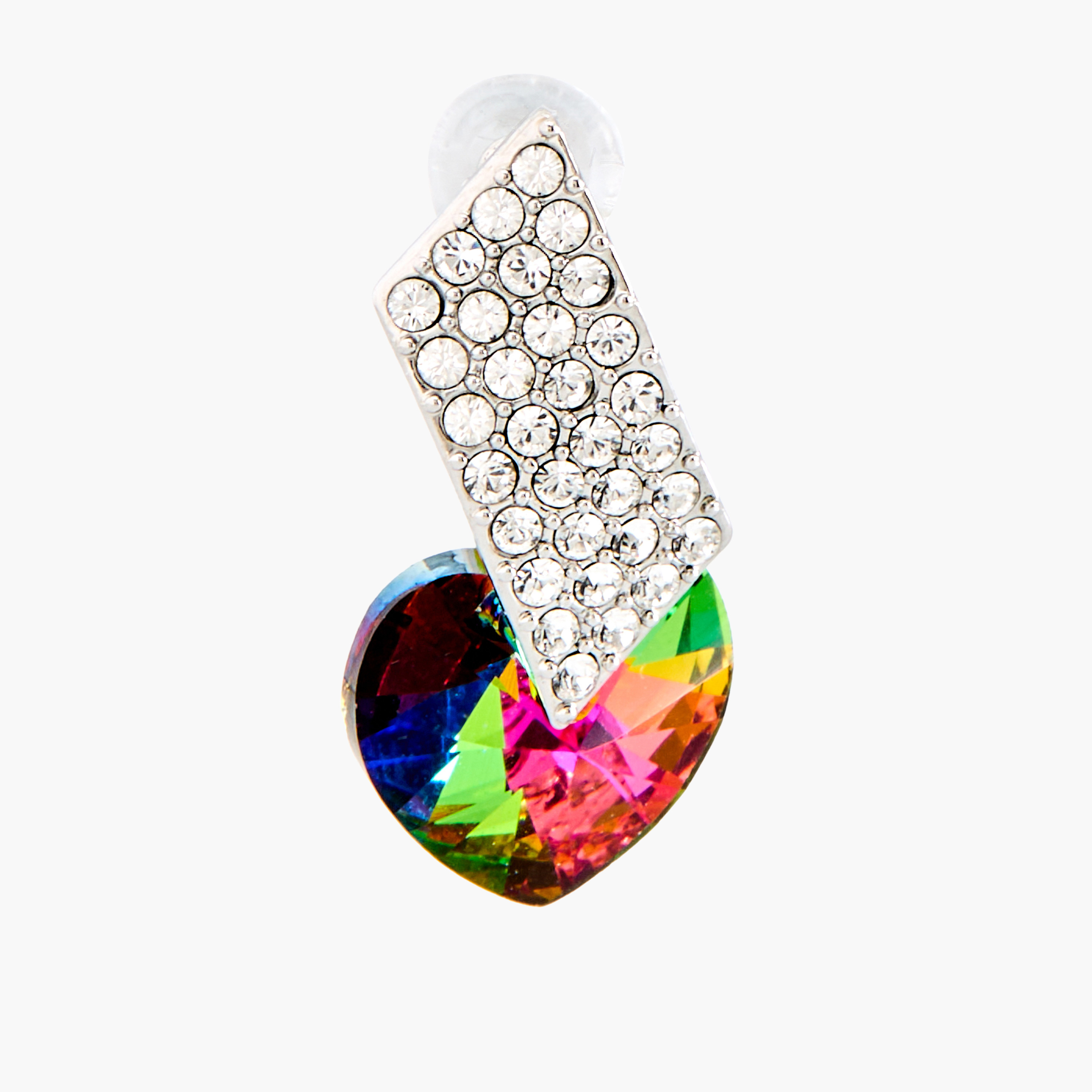 Embellished Heart Drop Earrings with Pushback Closure-women-watchesandjewellery-jewellery-earrings-image-1