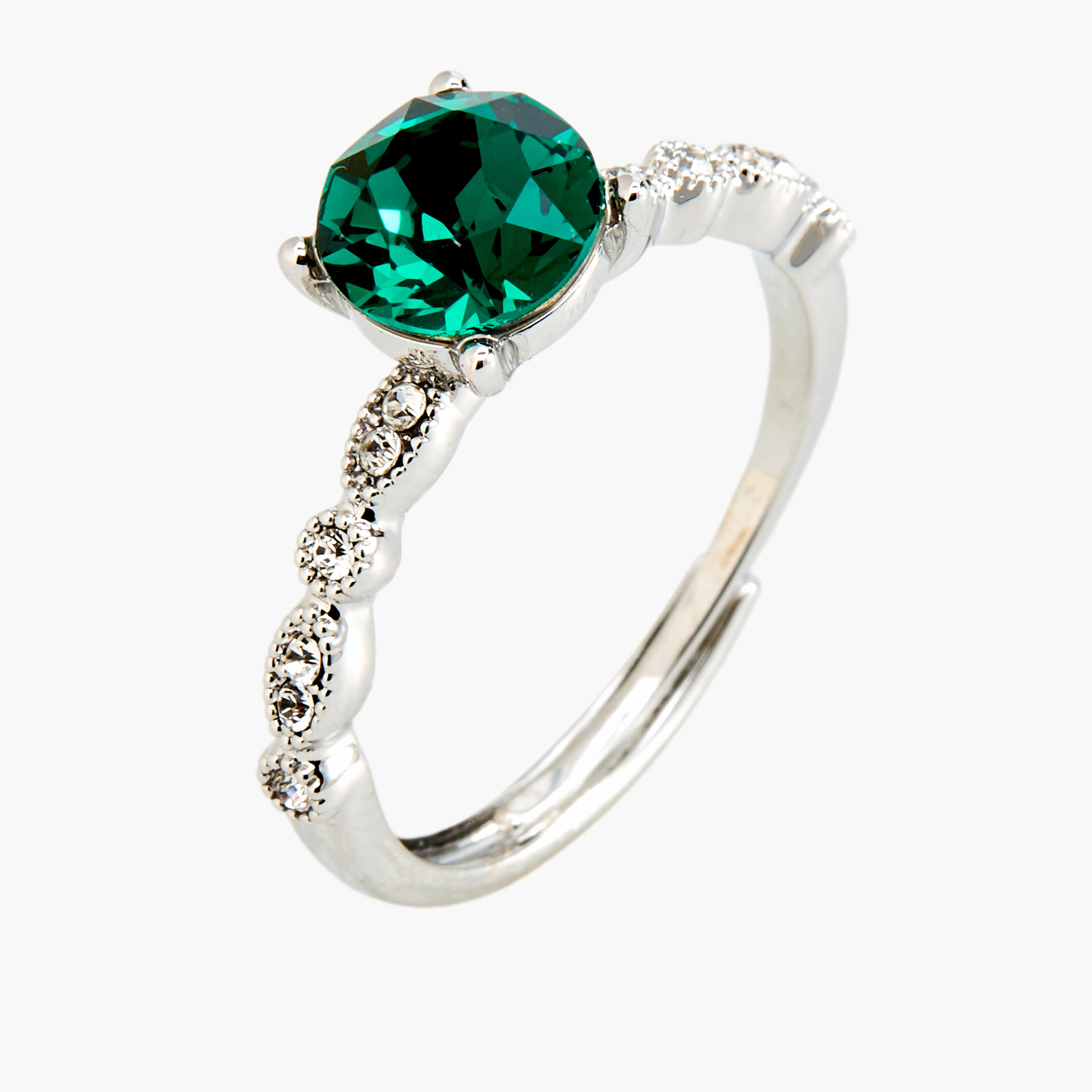 Swarovski Silver Tone Ring-women-watchesandjewellery-jewellery-rings-image-1