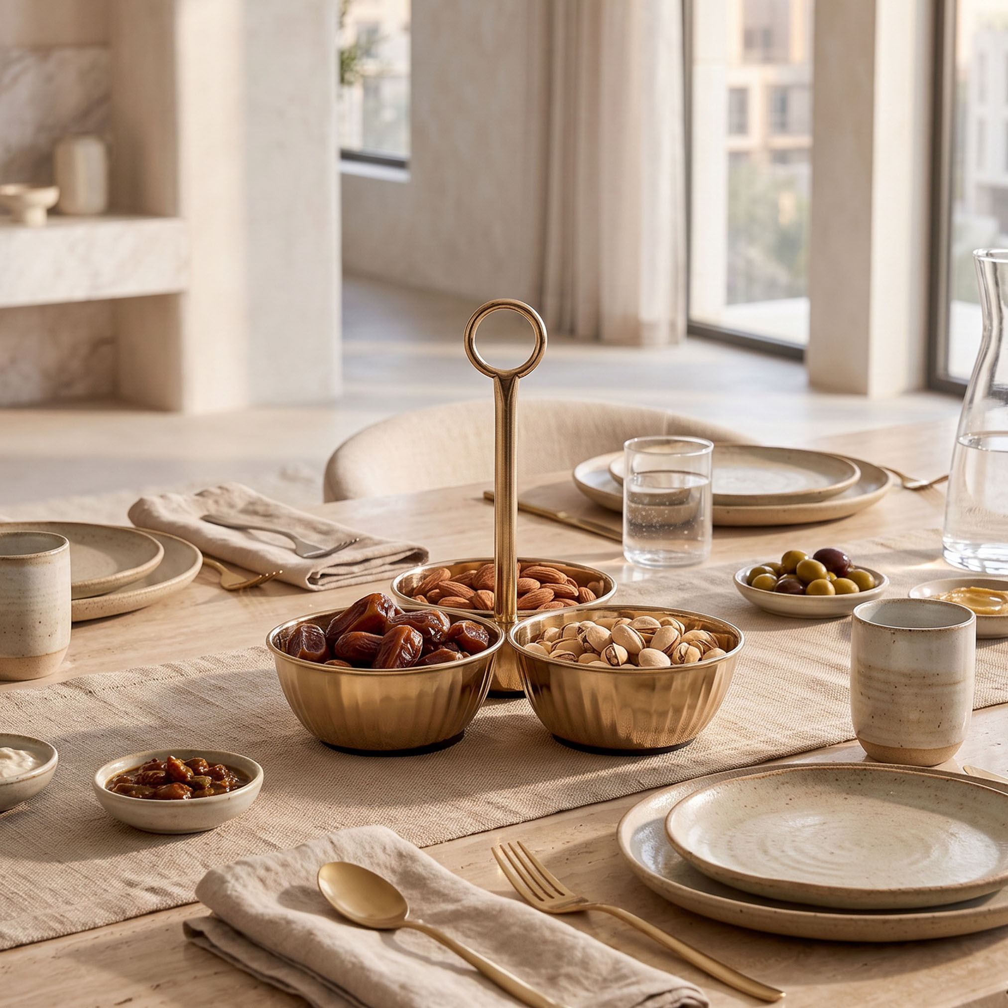 طقم توابل 3 أوعية بارزة الملمس-household-dining-dinnerware-bowls-image-4