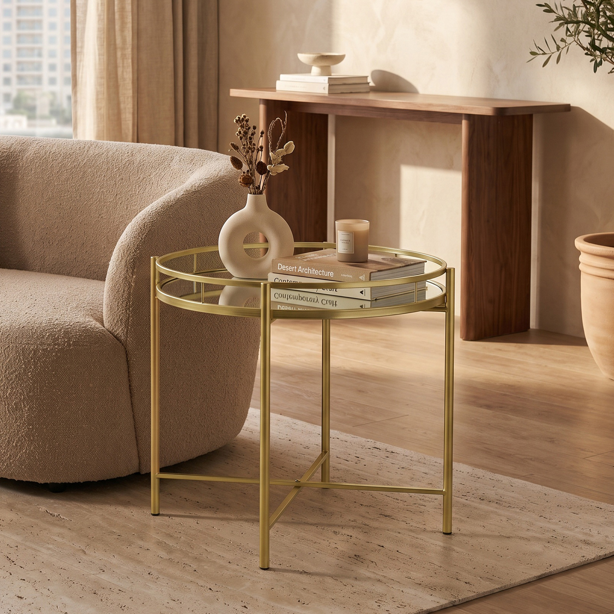 Mirror Top Accent Table-furniture-livingroom-consoletablesandmirrors-image-3