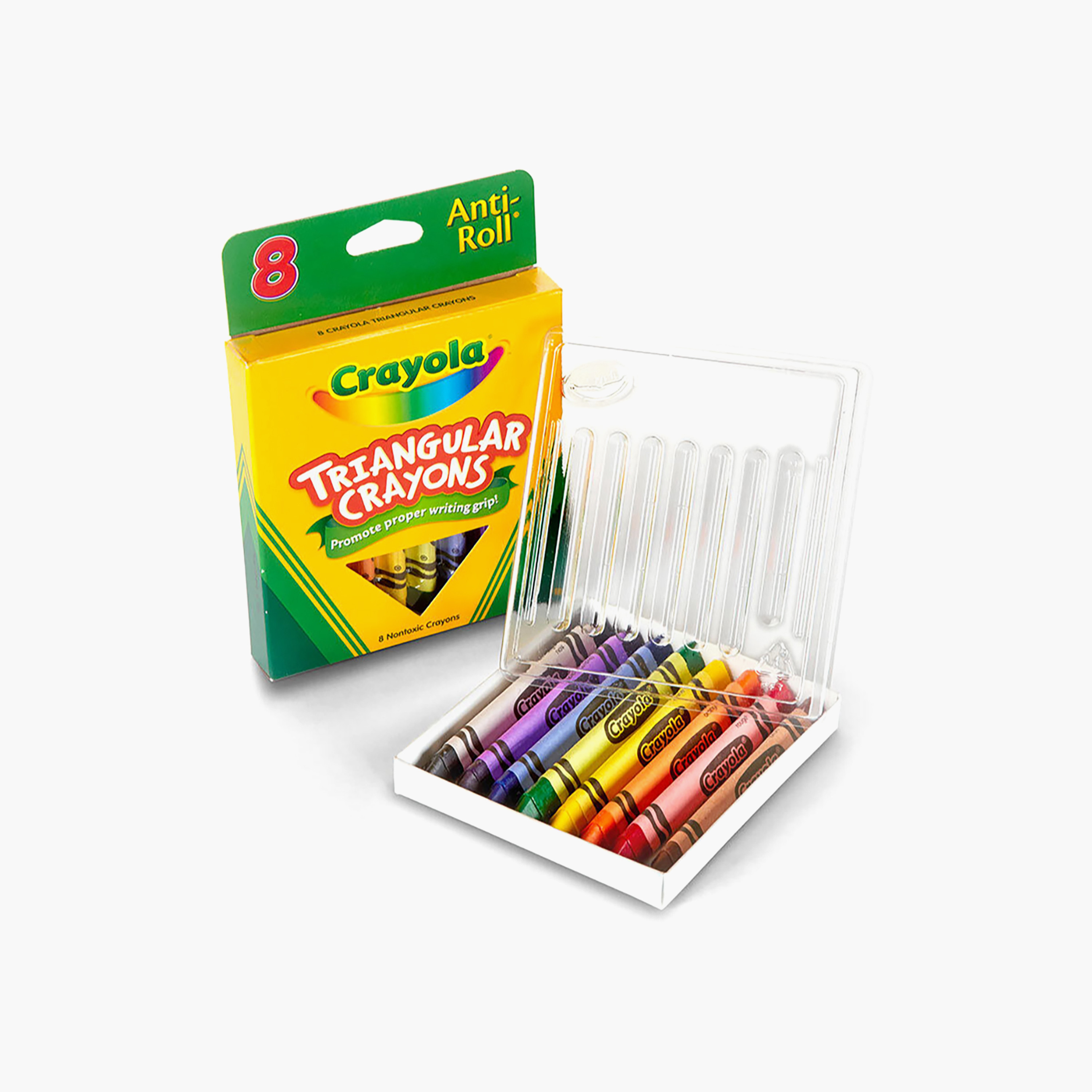 Crayola 8-Piece Anti-Roll Triangular Crayons-school-artsandcrafts-image-2