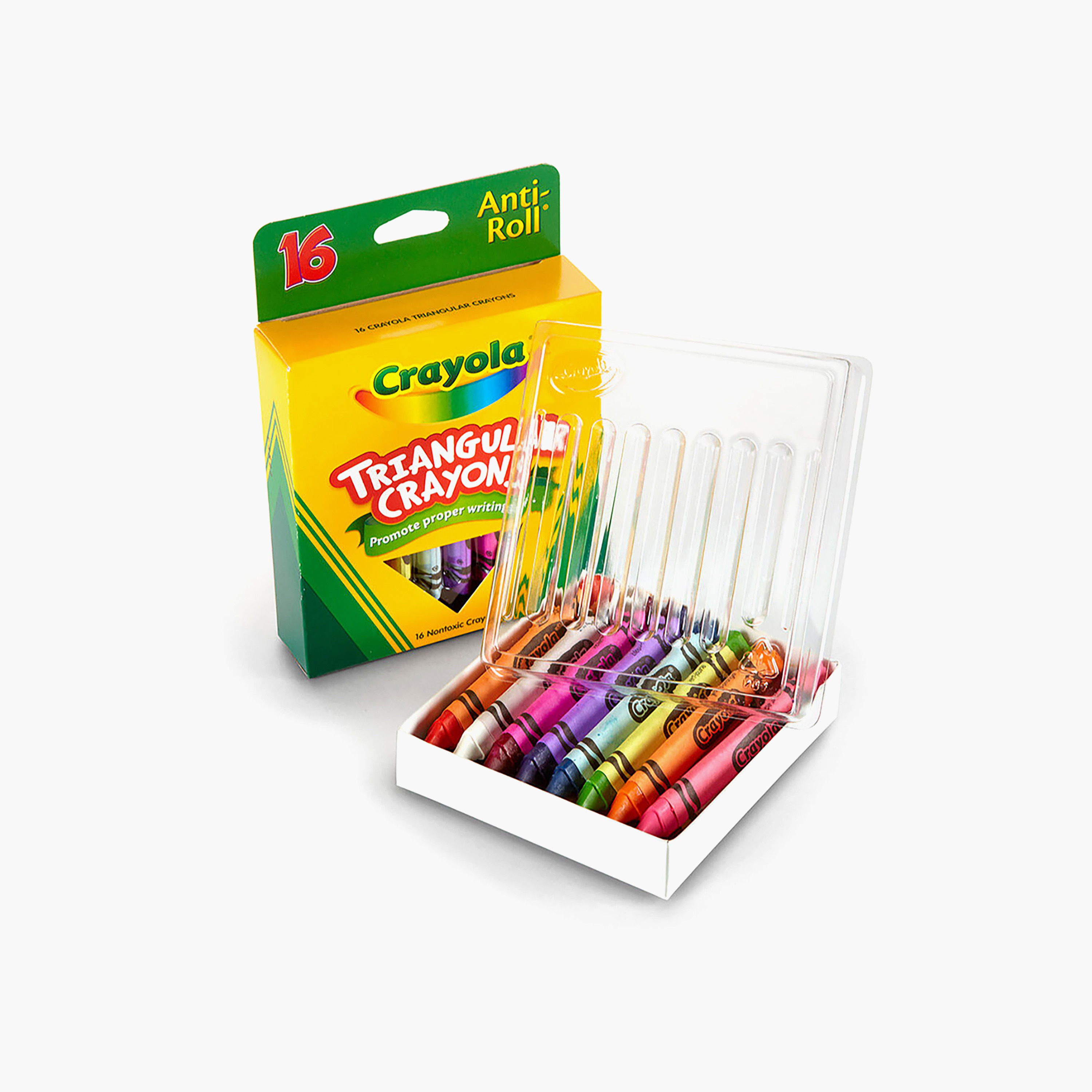 Crayola 16-Piece Anti-Roll Triangular Crayons-school-artsandcrafts-image-2