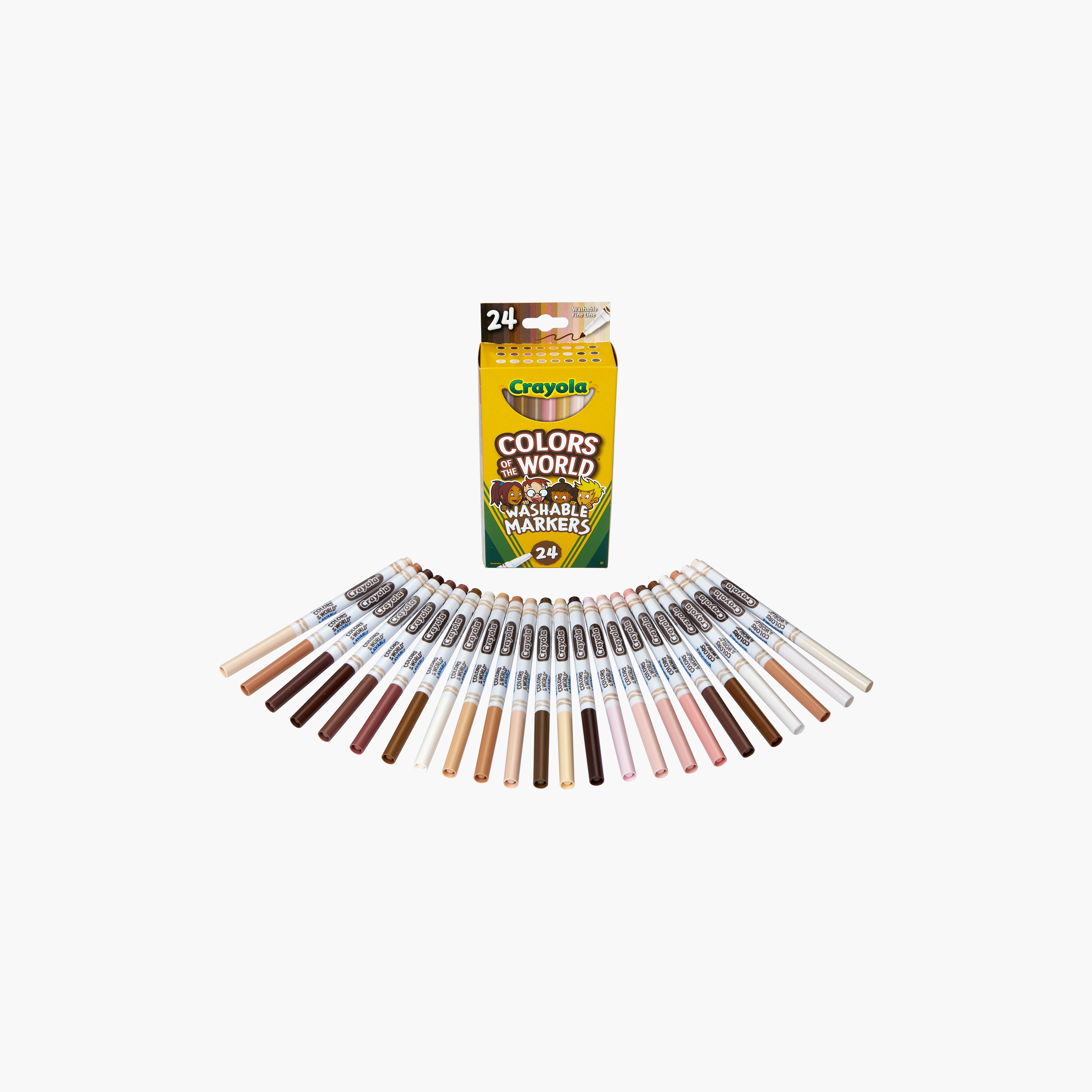 Crayola 24-Piece Colours Of The World Washable Fine Line Markers-school-artsandcrafts-image-2