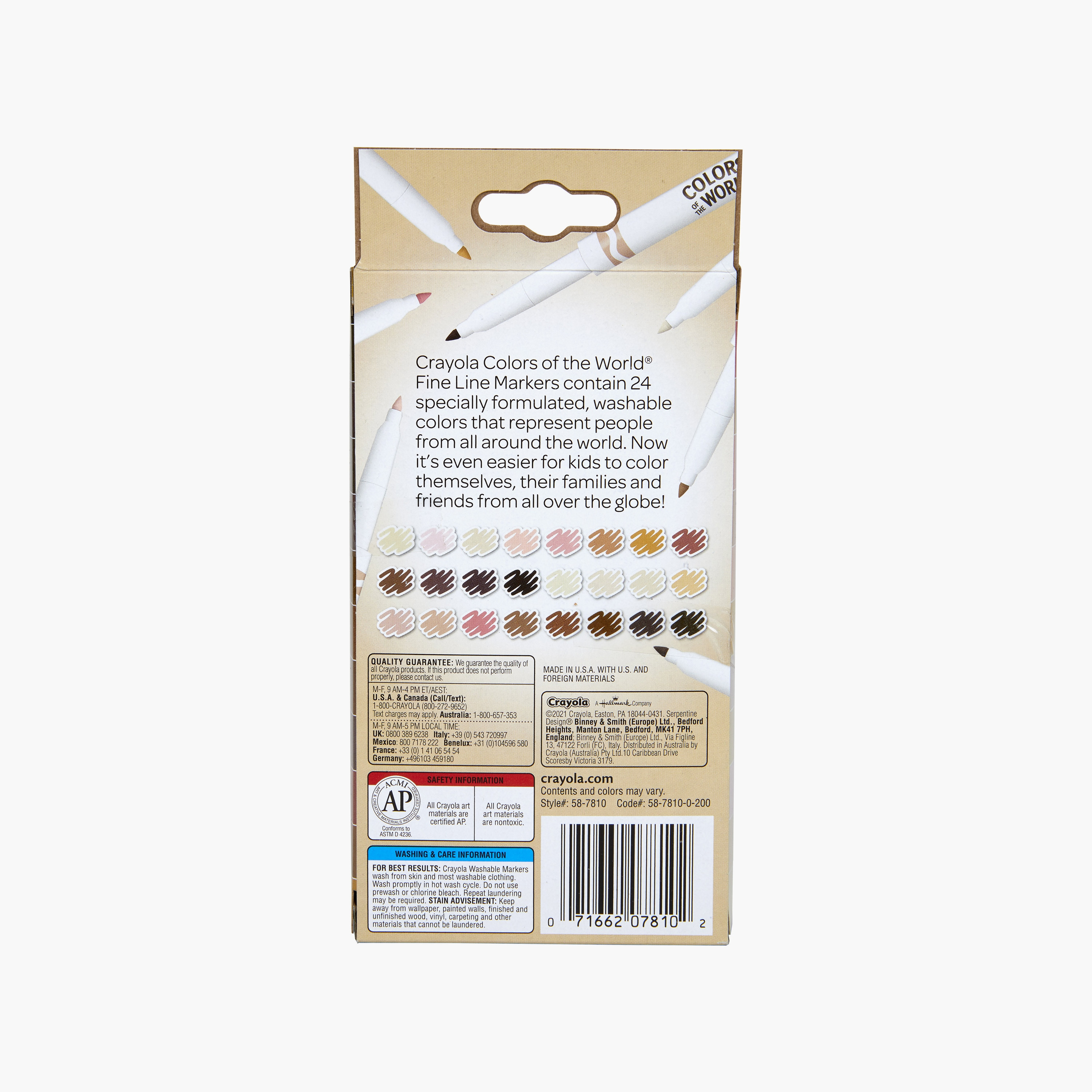 Crayola 24-Piece Colours Of The World Washable Fine Line Markers-school-artsandcrafts-image-8