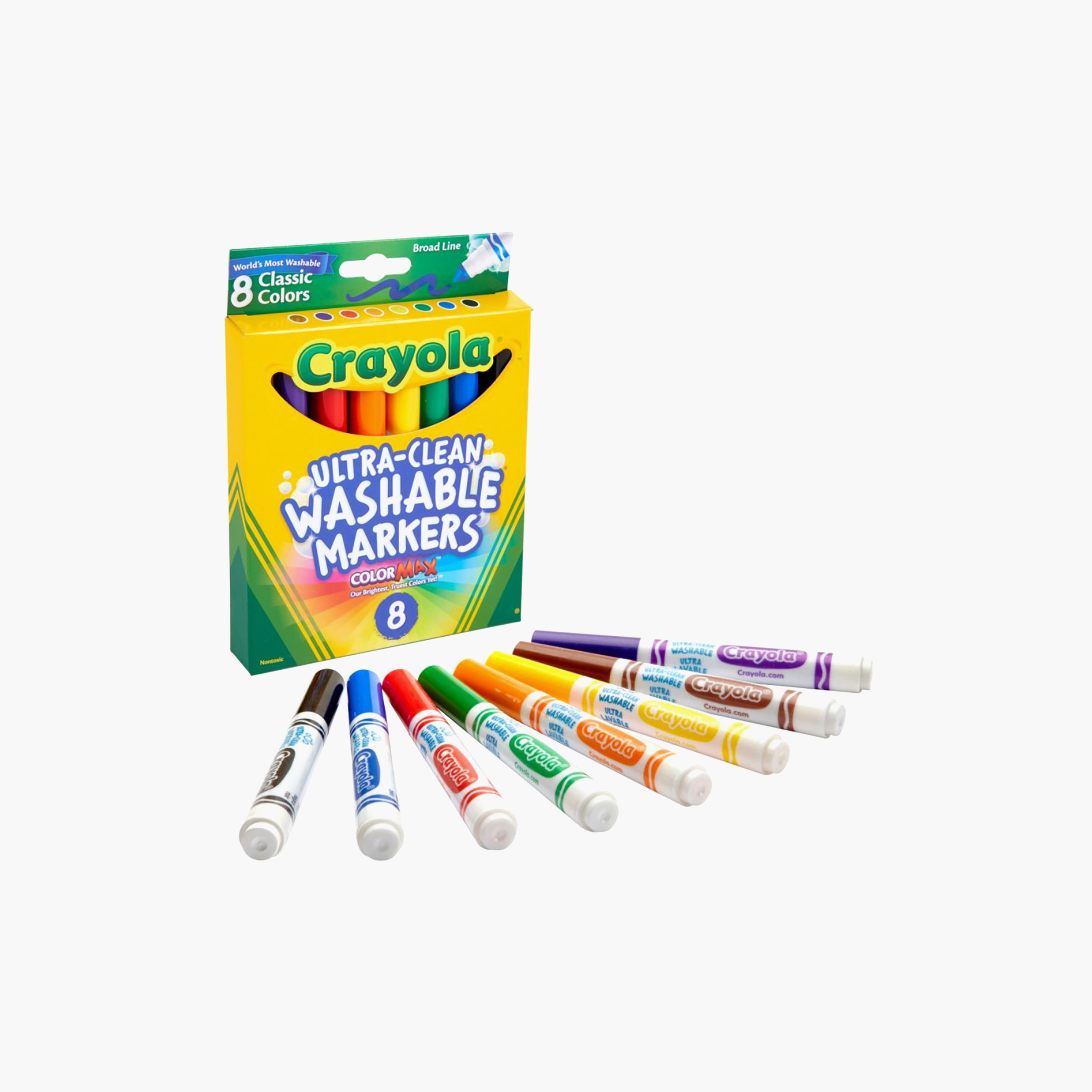 Crayola 8-Piece Ultra-Clean Washable Broad Line Markers-school-artsandcrafts-image-2