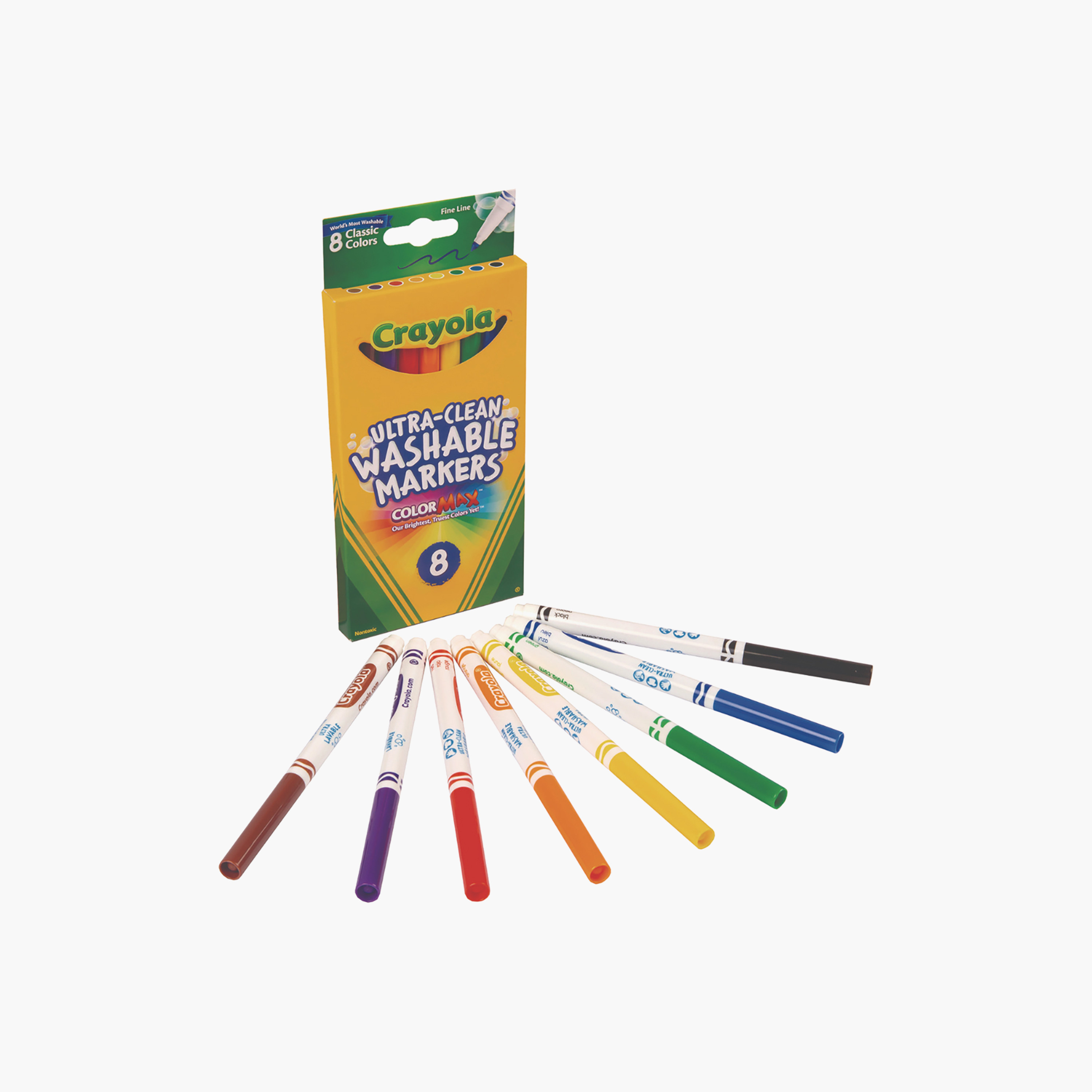 Crayola 8-Piece Ultra-Clean Washable Fine Line Markers-school-artsandcrafts-image-2