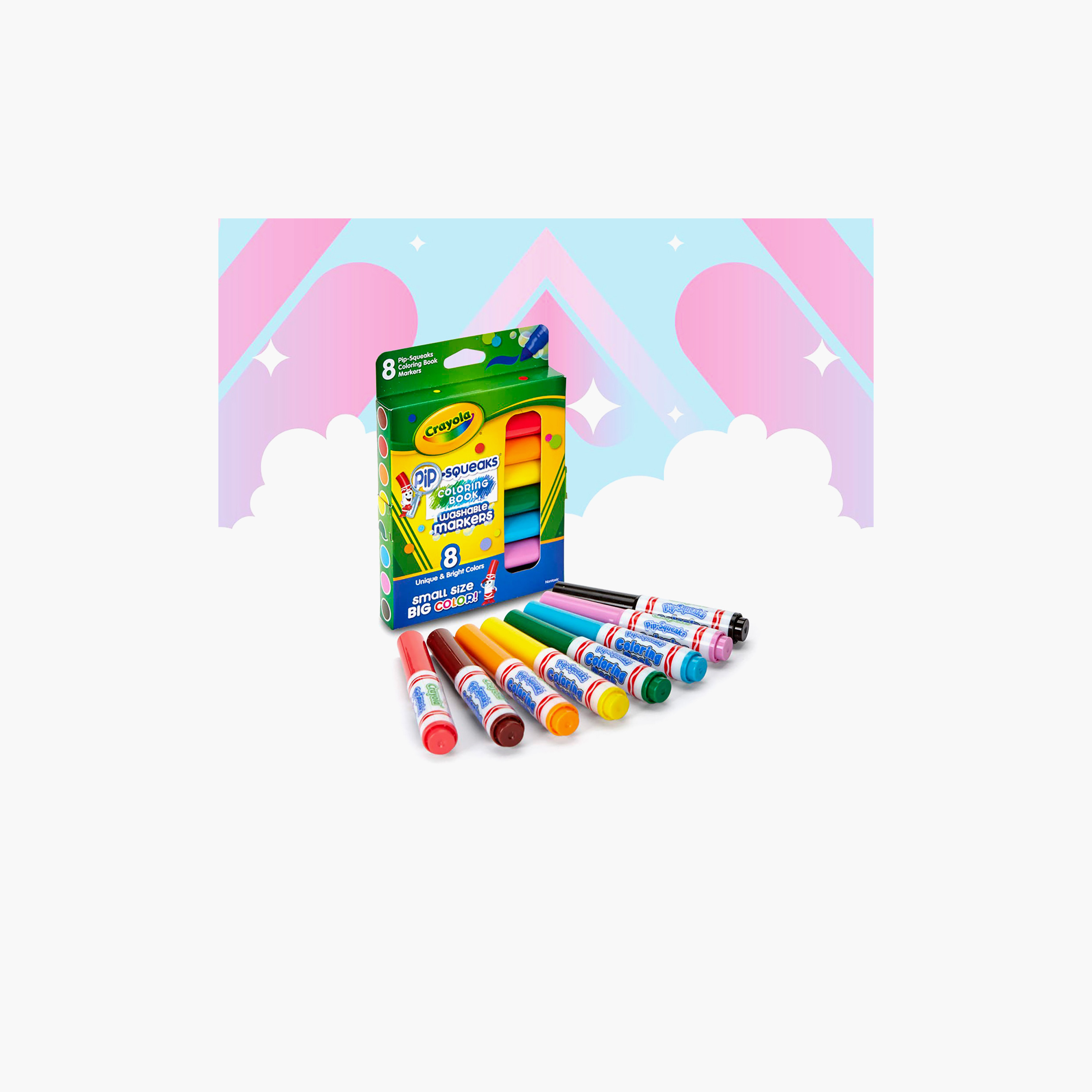 Crayola 8-Piece Pip-Squeaks Colouring Book Washable Markers-school-artsandcrafts-image-3