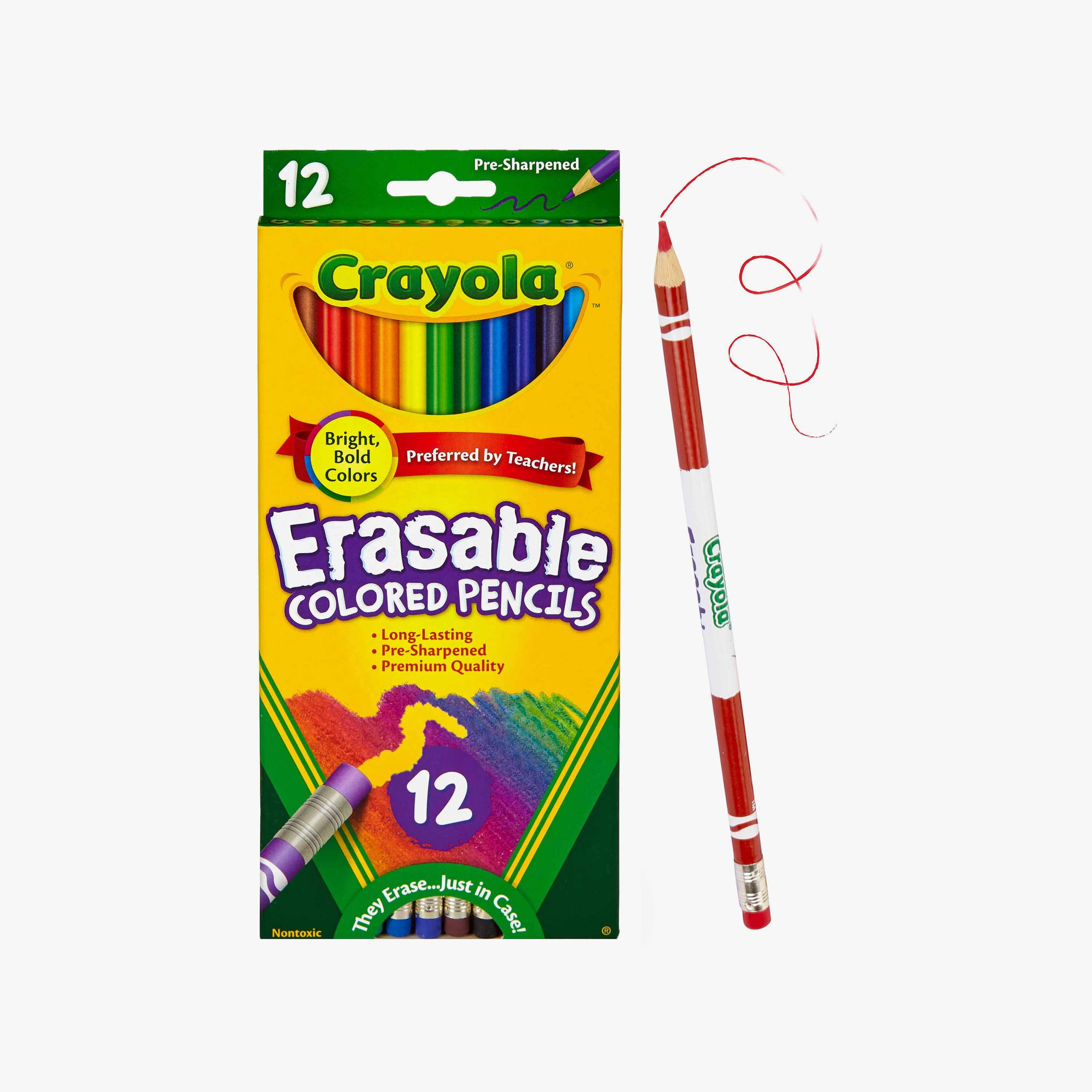 أقلام تلوين خشبية قابلة للمسح 12 قطعة من كرايولا-school-stationery-pensandpencils-image-5