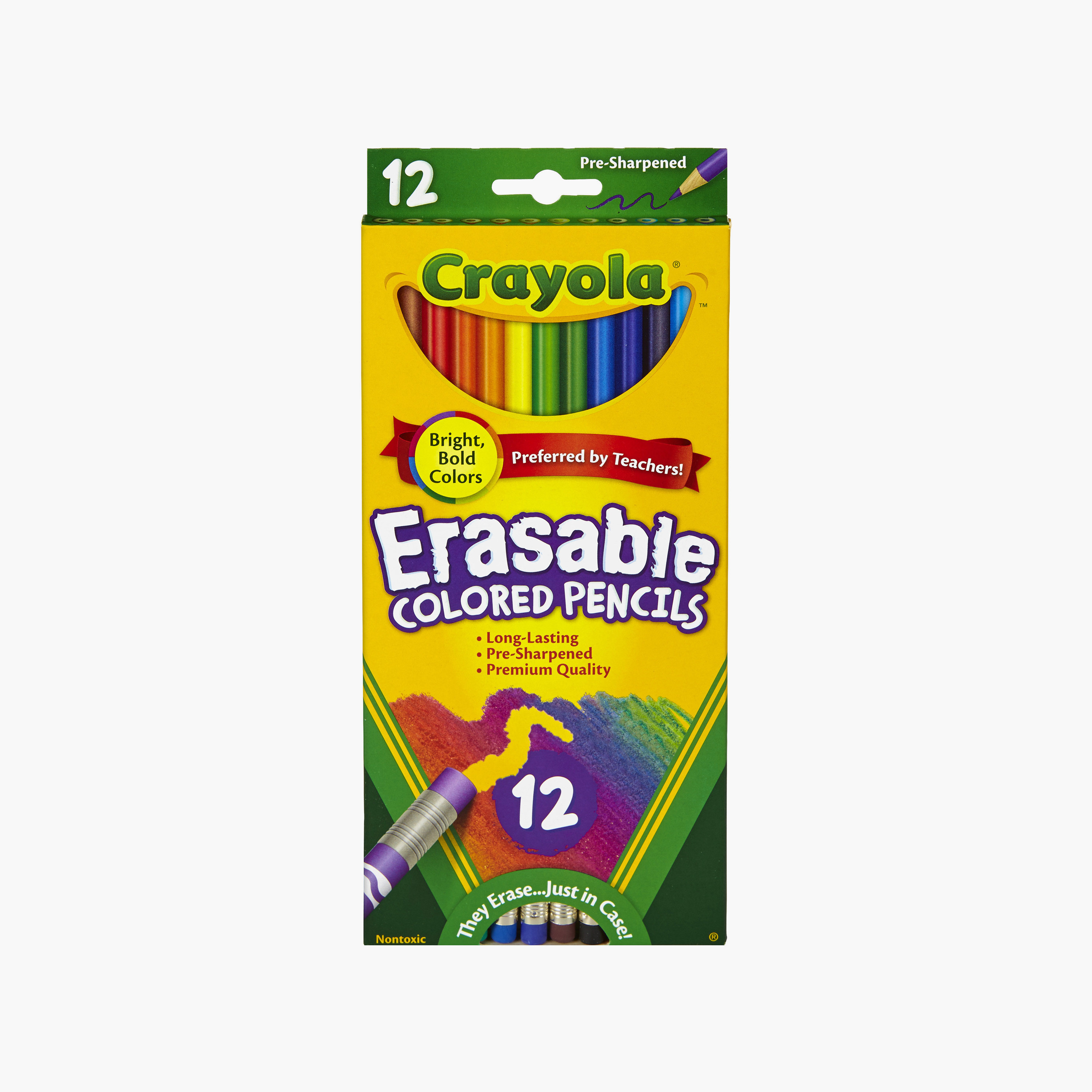 أقلام تلوين خشبية قابلة للمسح 12 قطعة من كرايولا-school-stationery-pensandpencils-image-6