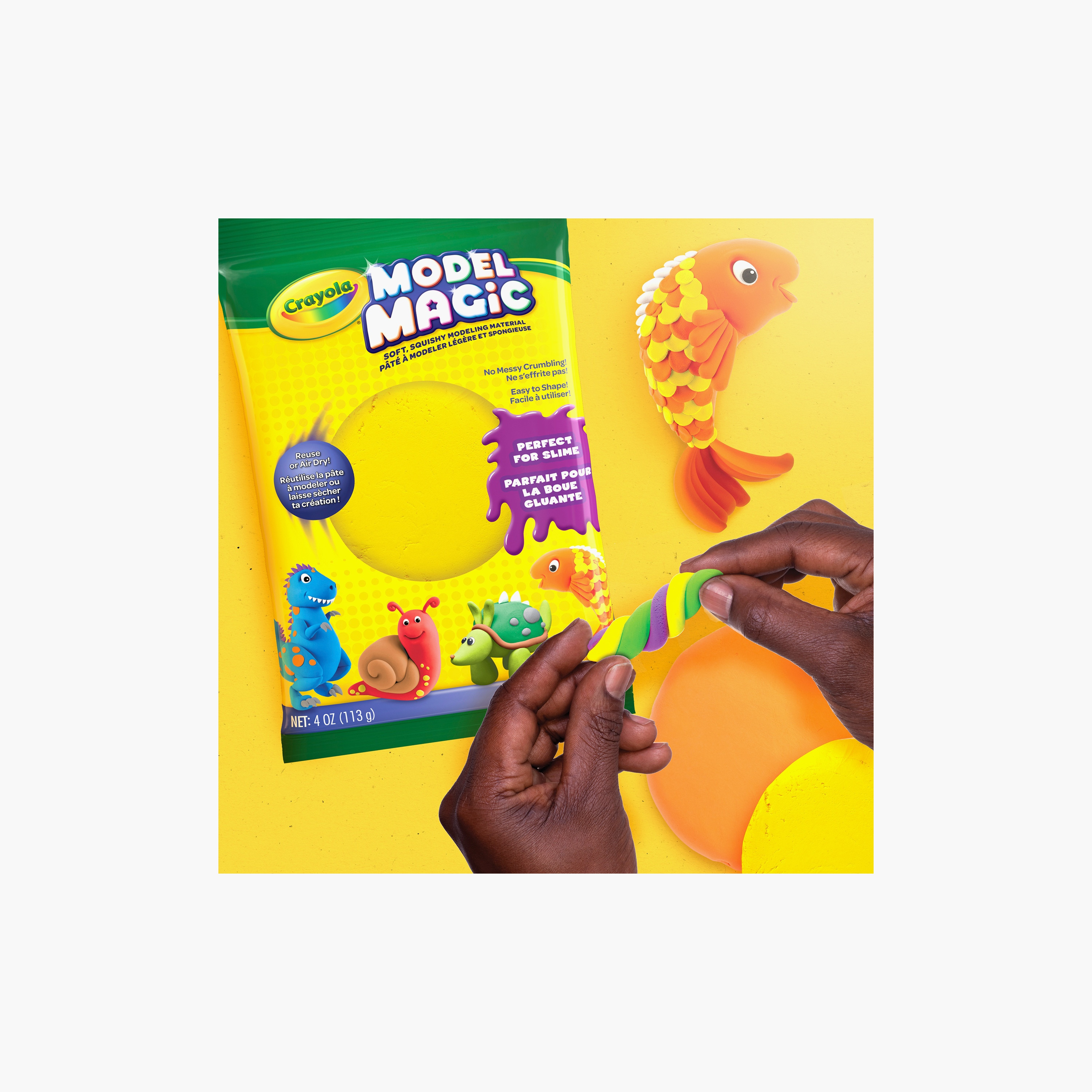 Crayola Model Magic Modelling Compound Pack - Yellow-toys-educational-doughtoys-image-3