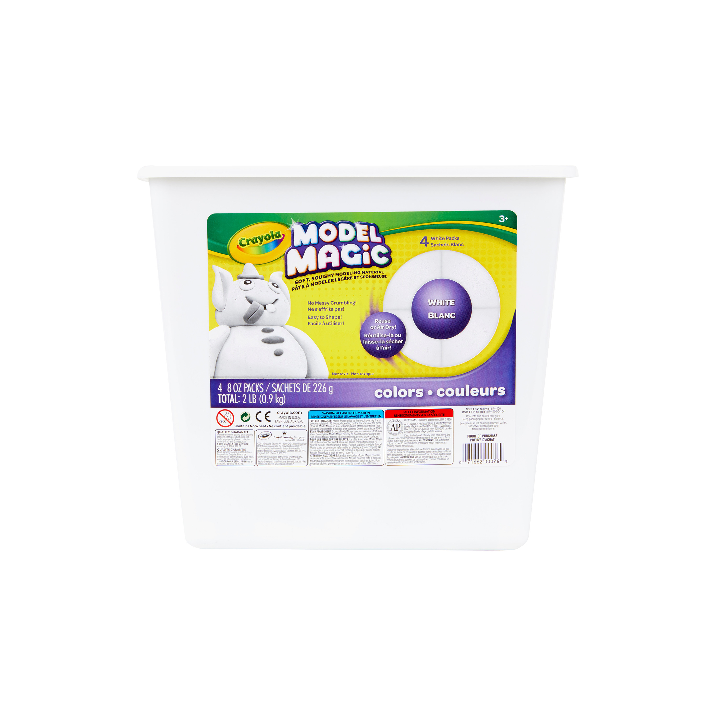 Crayola 4-Piece Model Magic White Modelling Compound Packs with Storage Bucket with Lid-toys-educational-doughtoys-image-5