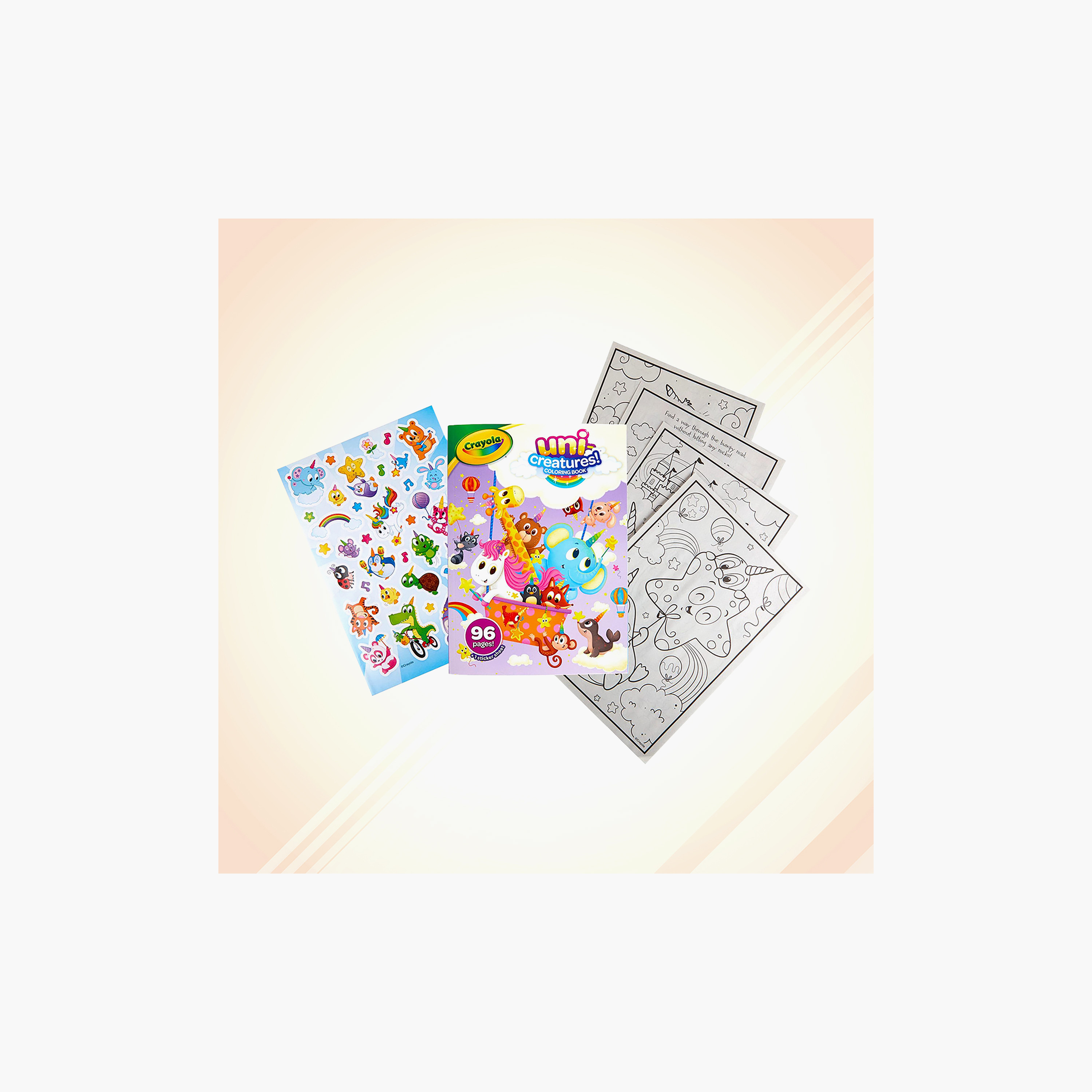 Crayola 96-Piece Uni-Creatures Colouring Pages & Stickers Sheet-school-artsandcrafts-image-4