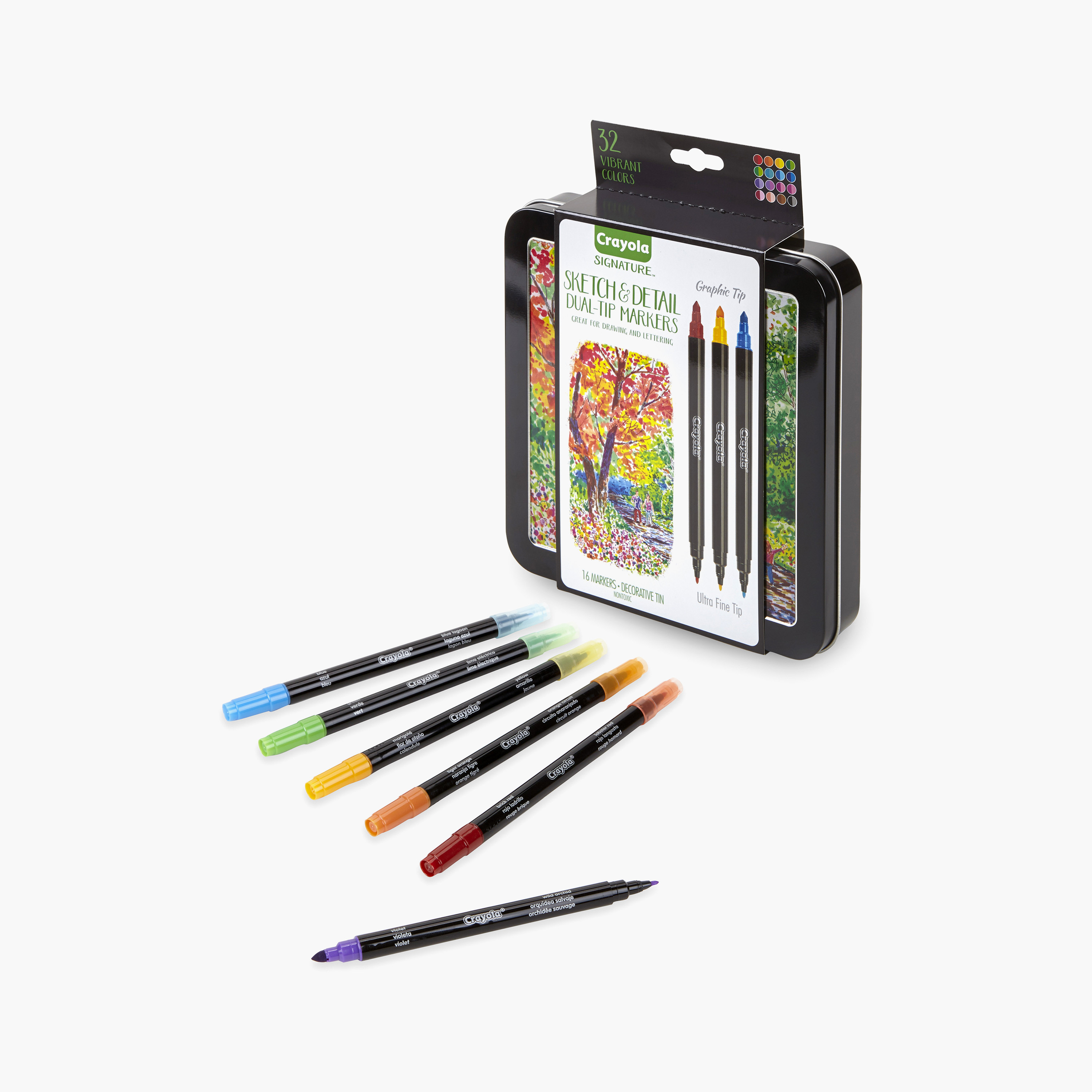 Crayola 16-Piece Signature Sketch & Detail Dual-Tip Markers-school-artsandcrafts-image-3
