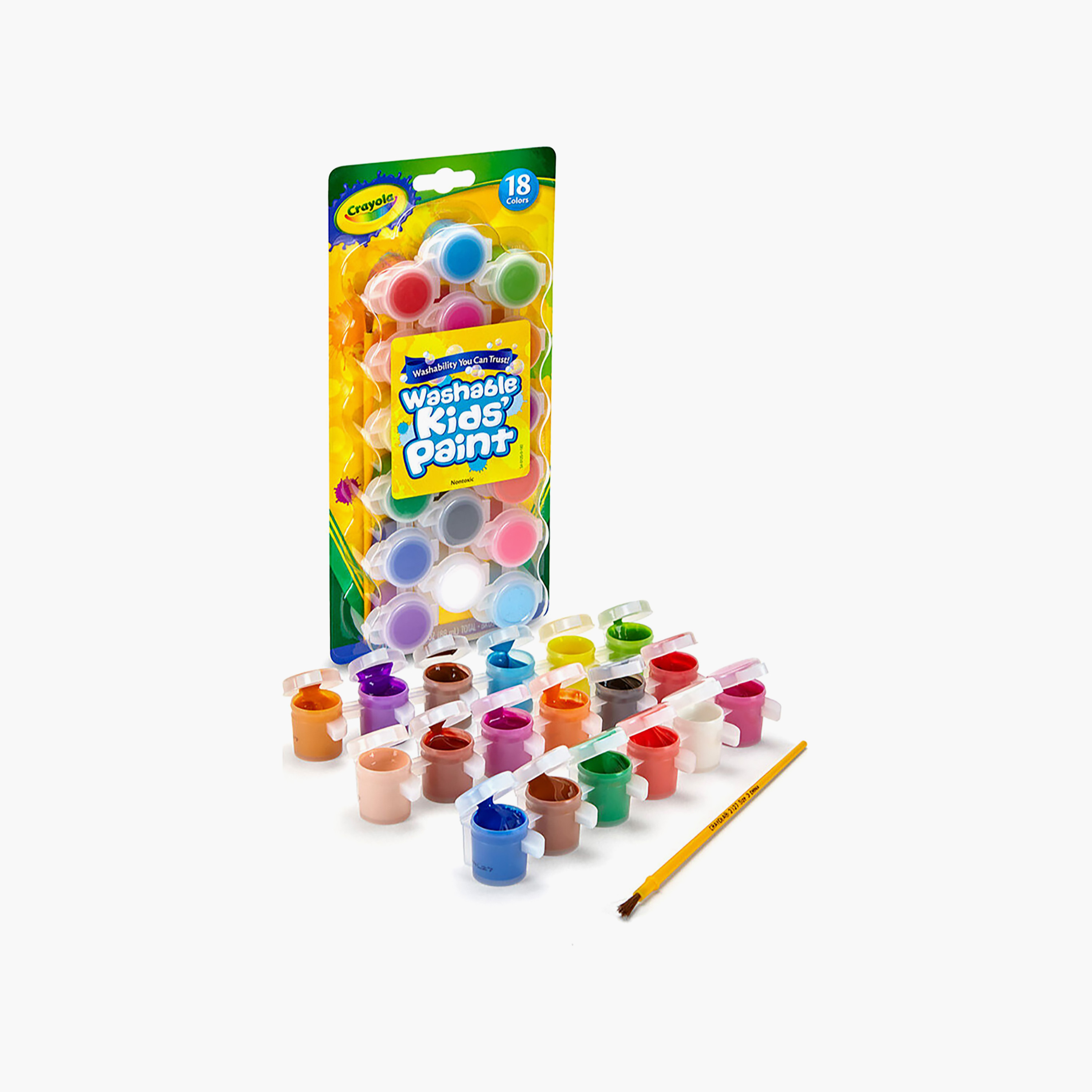 Crayola 18-Piece Washable Paint Pots with Brush-school-artsandcrafts-image-2