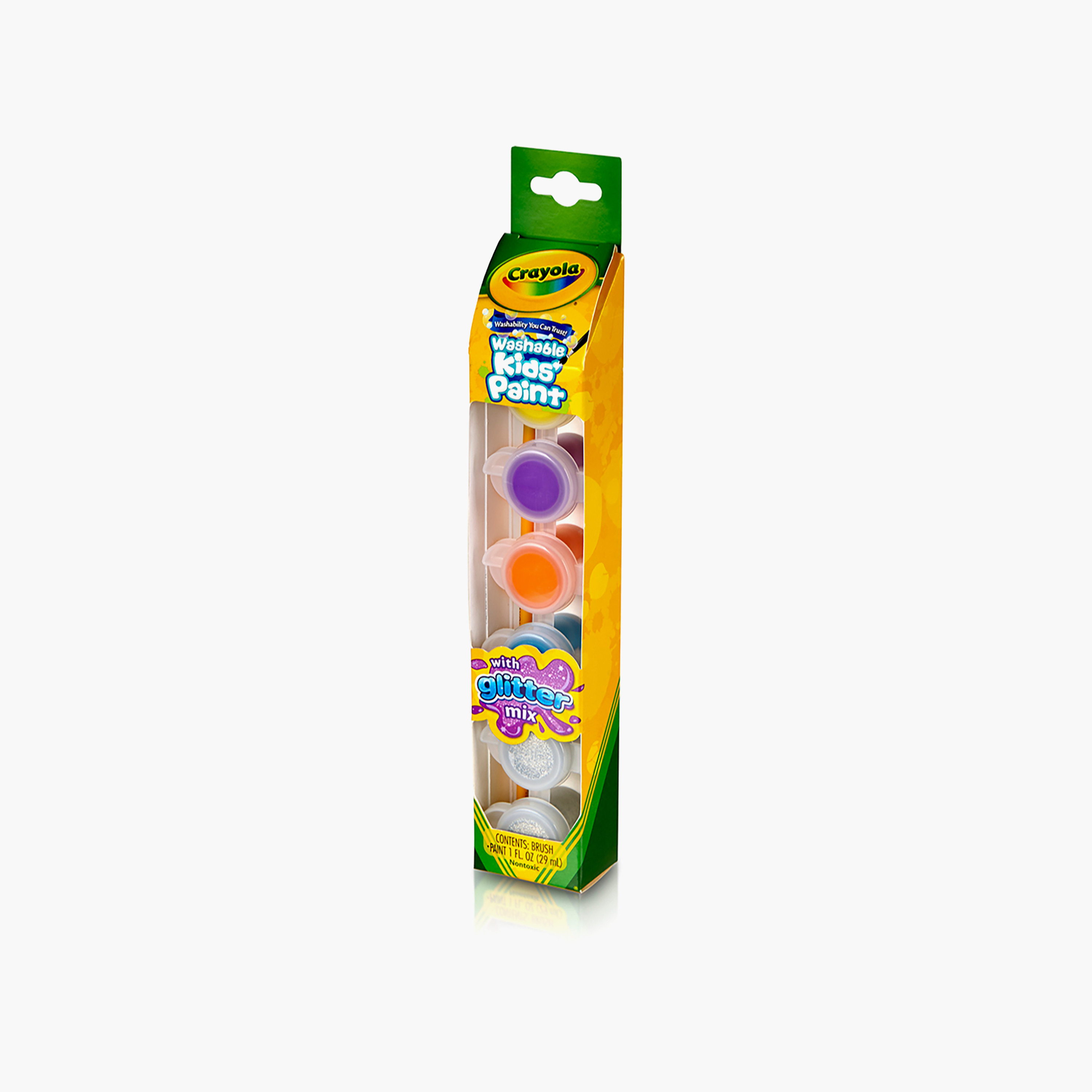 Crayola 6-Piece Glitter Mix Washable Paint Pots with Brush-school-artsandcrafts-image-5