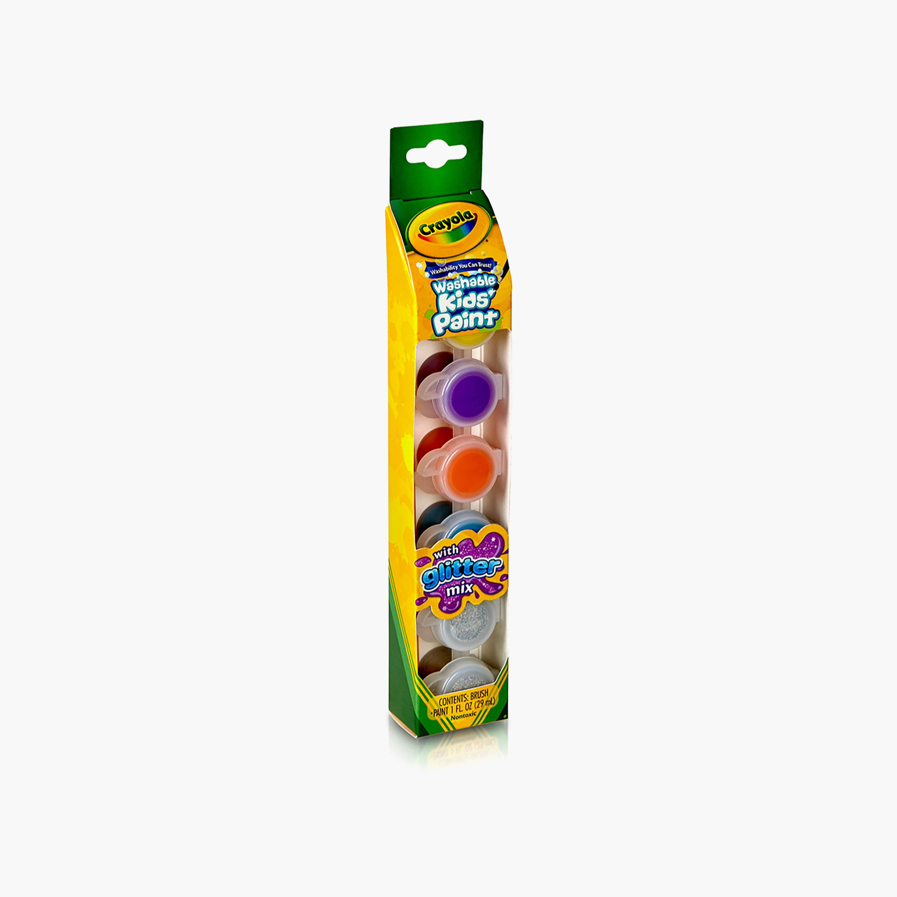 Crayola 6-Piece Glitter Mix Washable Paint Pots with Brush-school-artsandcrafts-image-6