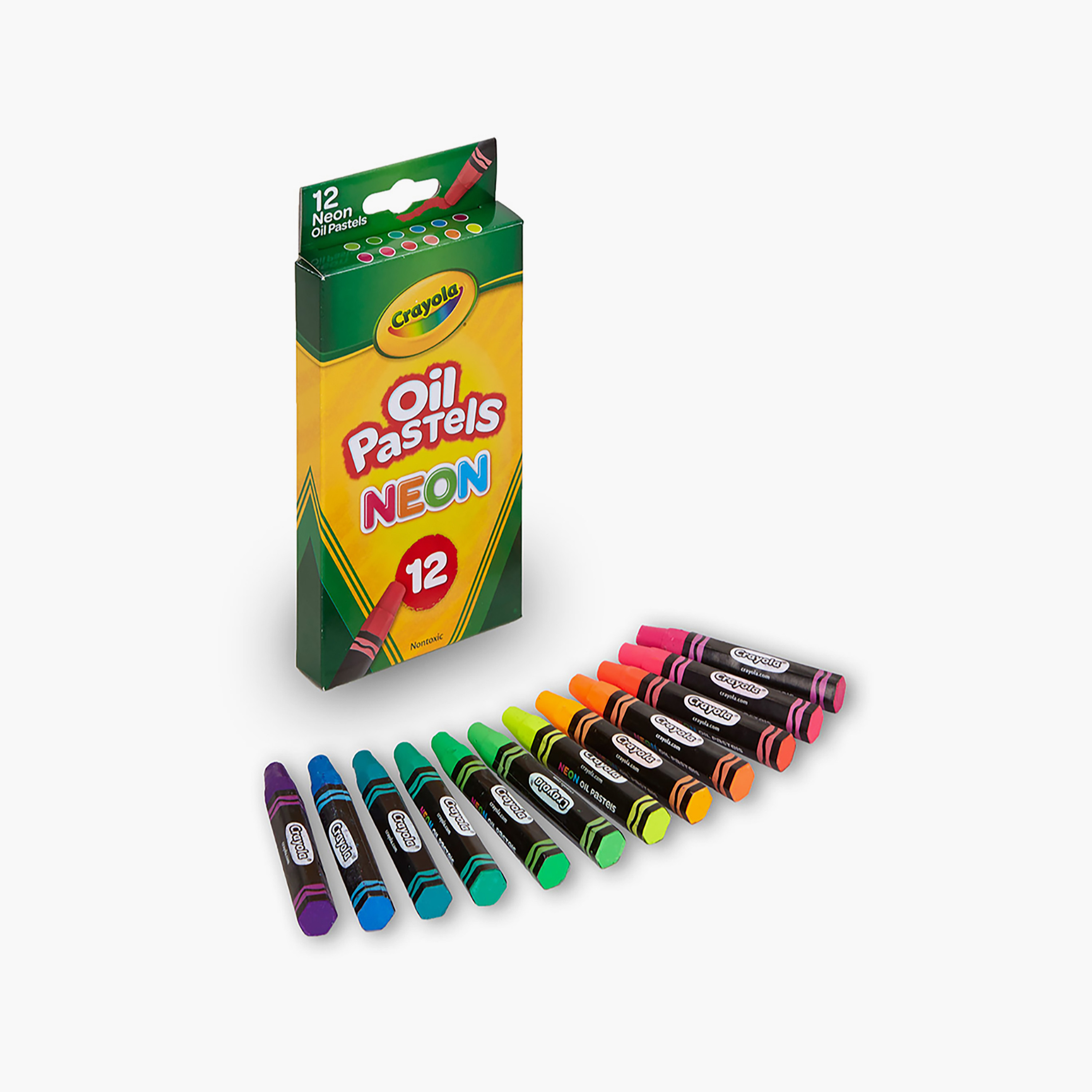 Crayola 12-Piece Neon Oil Pastels Crayons-school-artsandcrafts-image-2