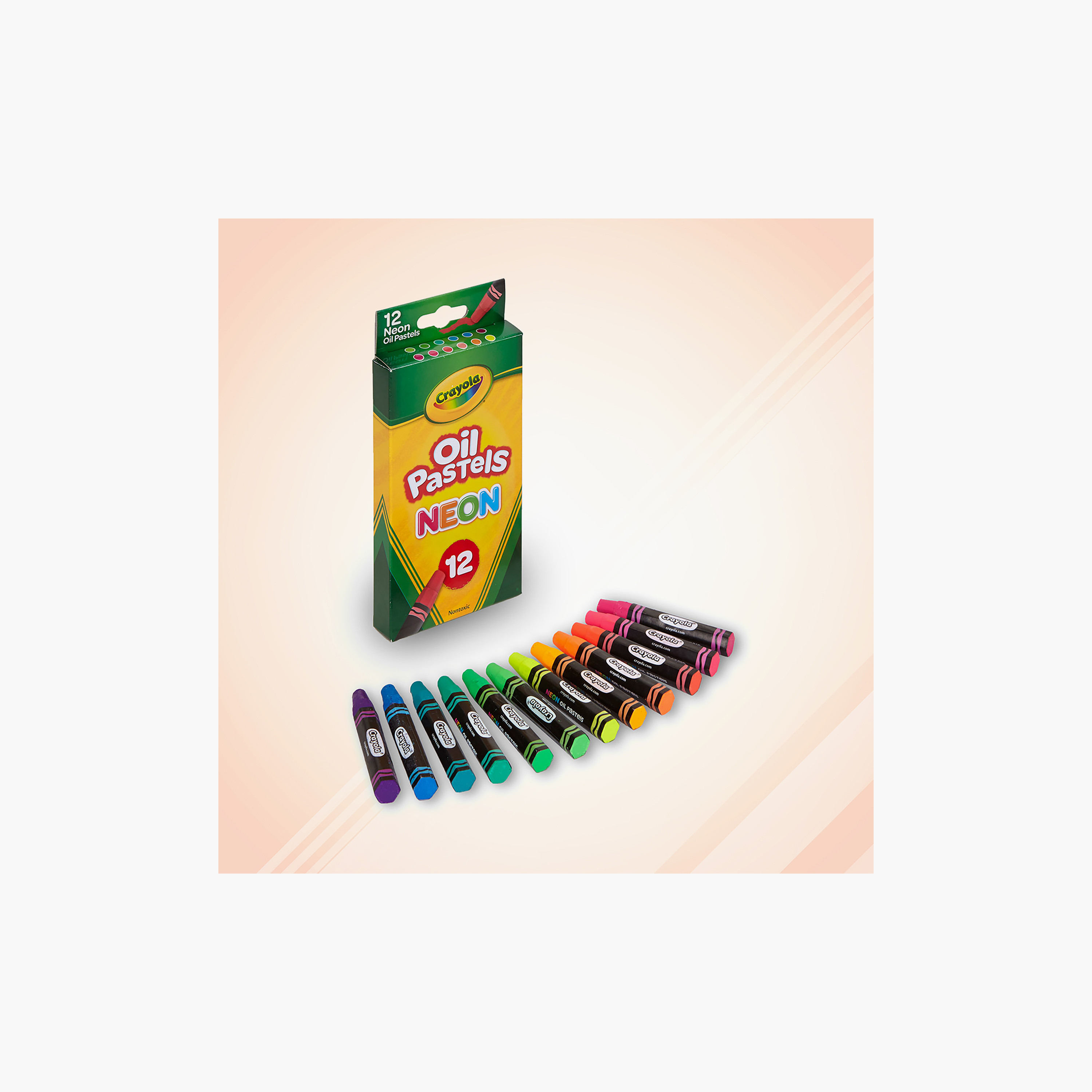 Crayola 12-Piece Neon Oil Pastels Crayons-school-artsandcrafts-image-3