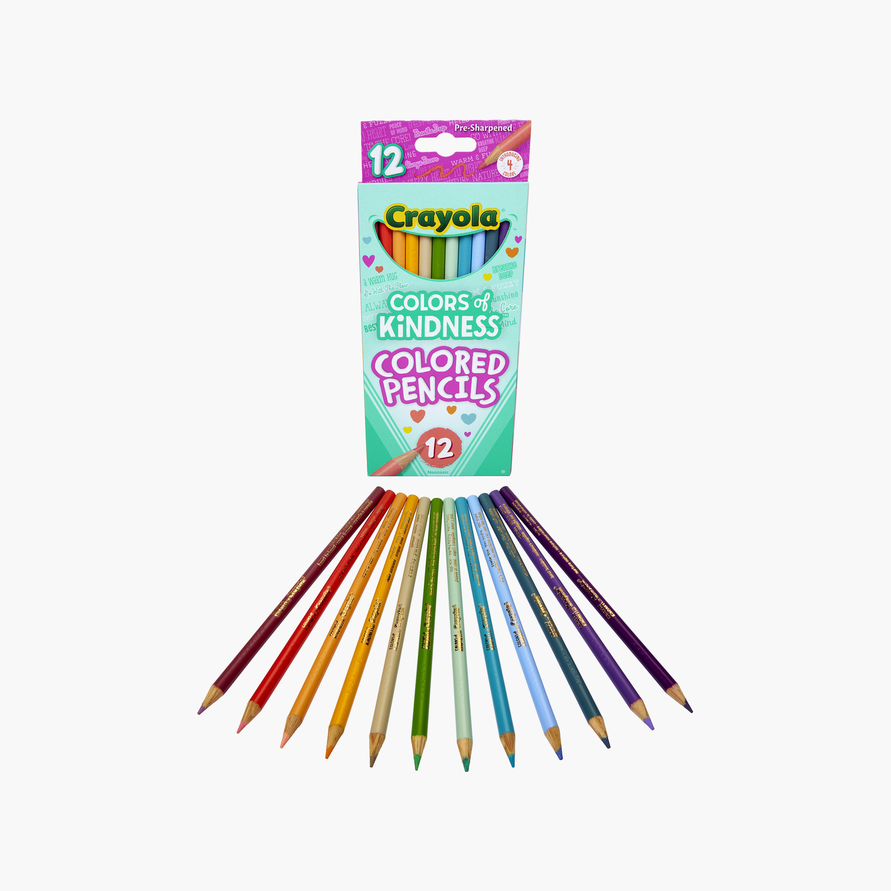 أقلام تلوين خشبية "ألوان اللطف" 12 قطعة من كرايولا-school-stationery-pensandpencils-image-3