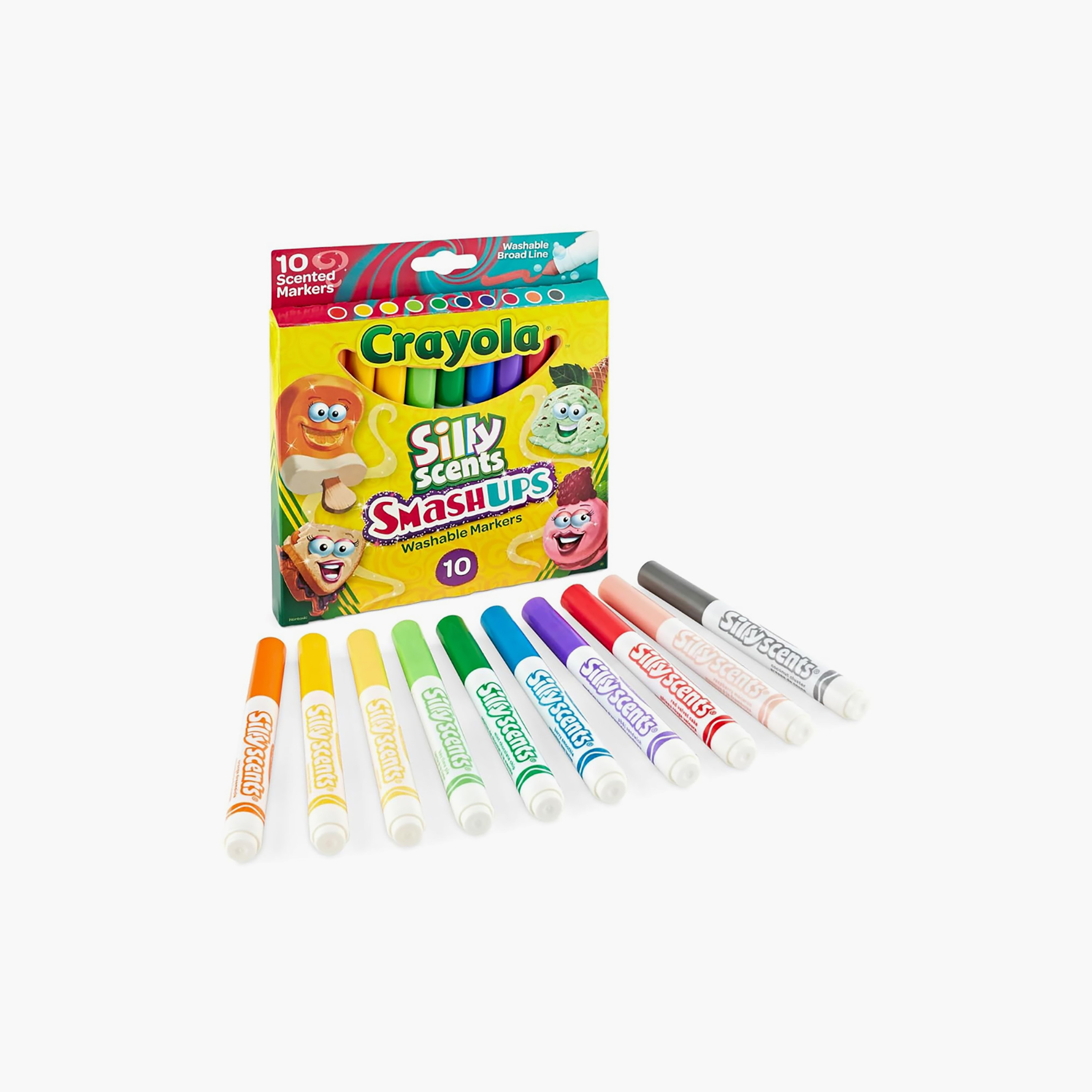Crayola 10-Piece Silly Scents Smash-Ups Broad Line Washable Markers-school-artsandcrafts-image-1
