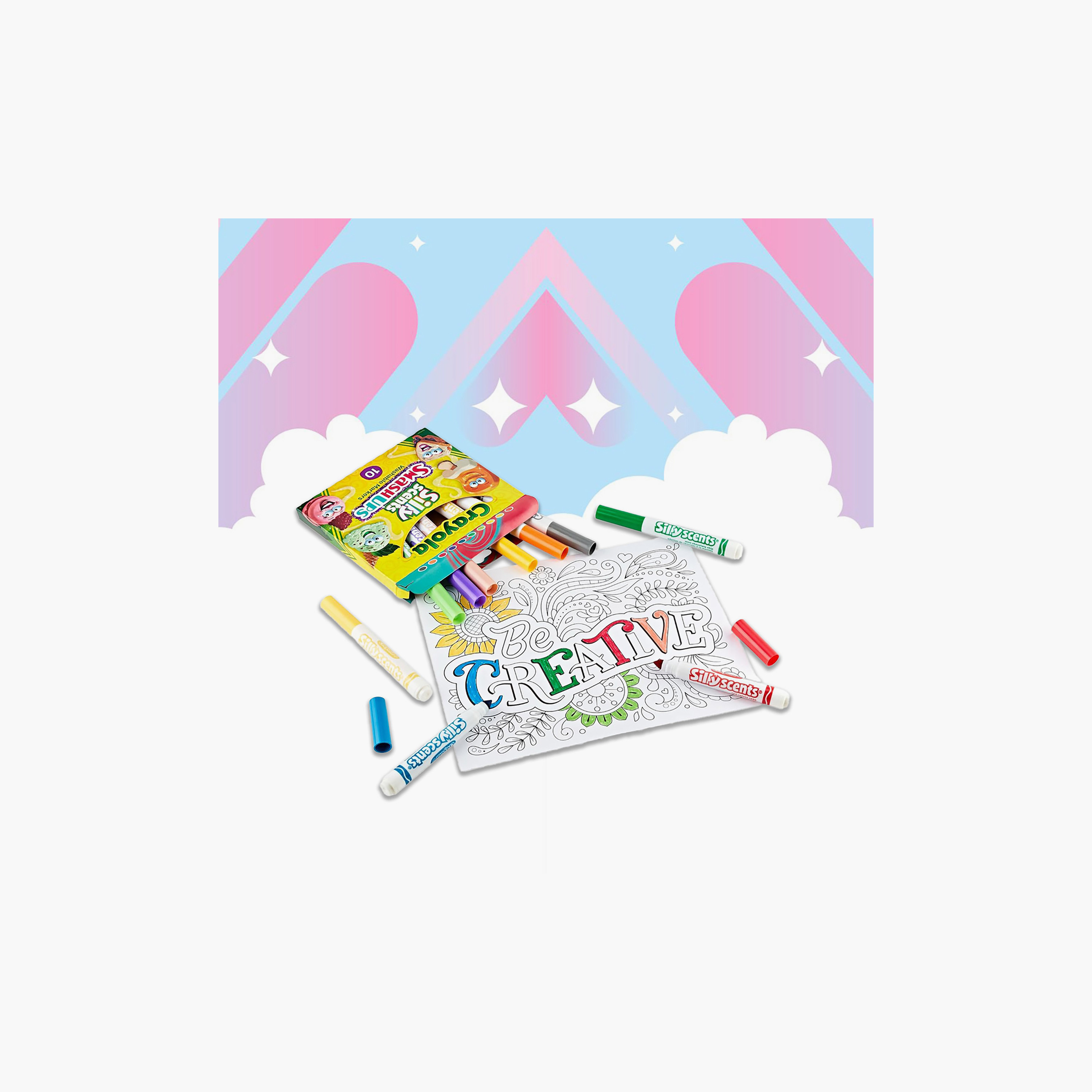 Crayola 10-Piece Silly Scents Smash-Ups Broad Line Washable Markers-school-artsandcrafts-image-3