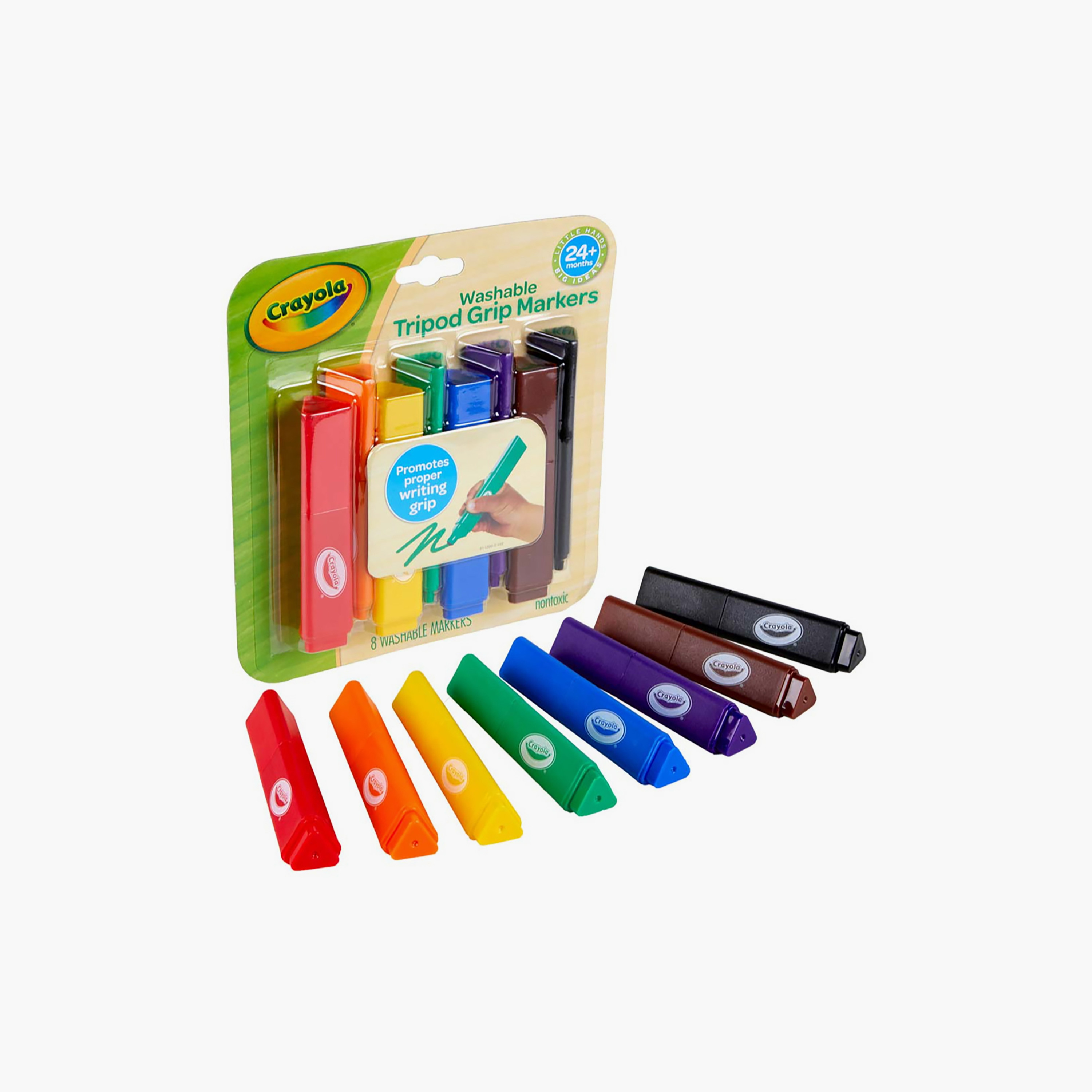 Crayola 8-Piece Washable Tripod Grip Crayons-school-artsandcrafts-image-1