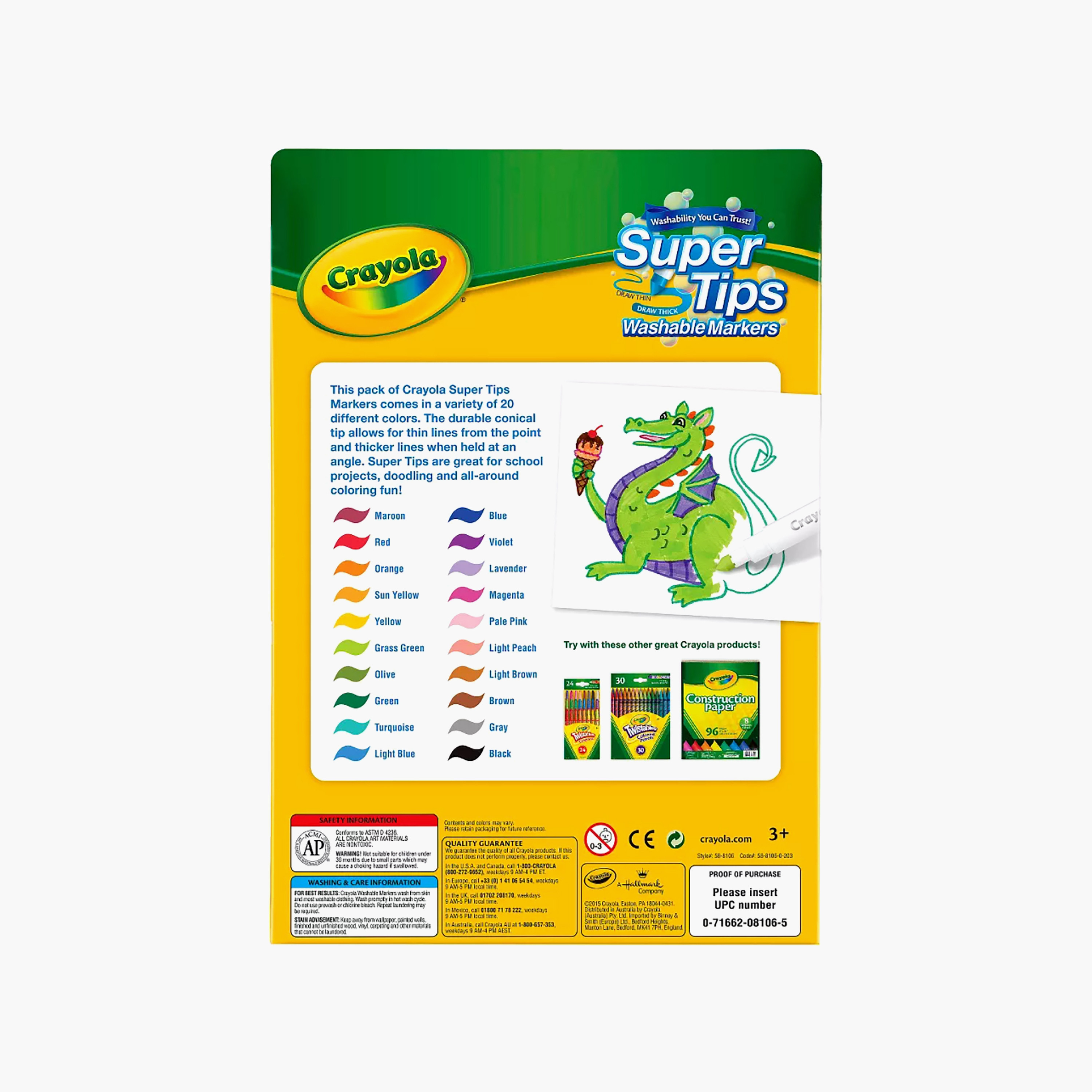 Crayola 20-Piece Super Tips Washable Markers-school-artsandcrafts-image-5