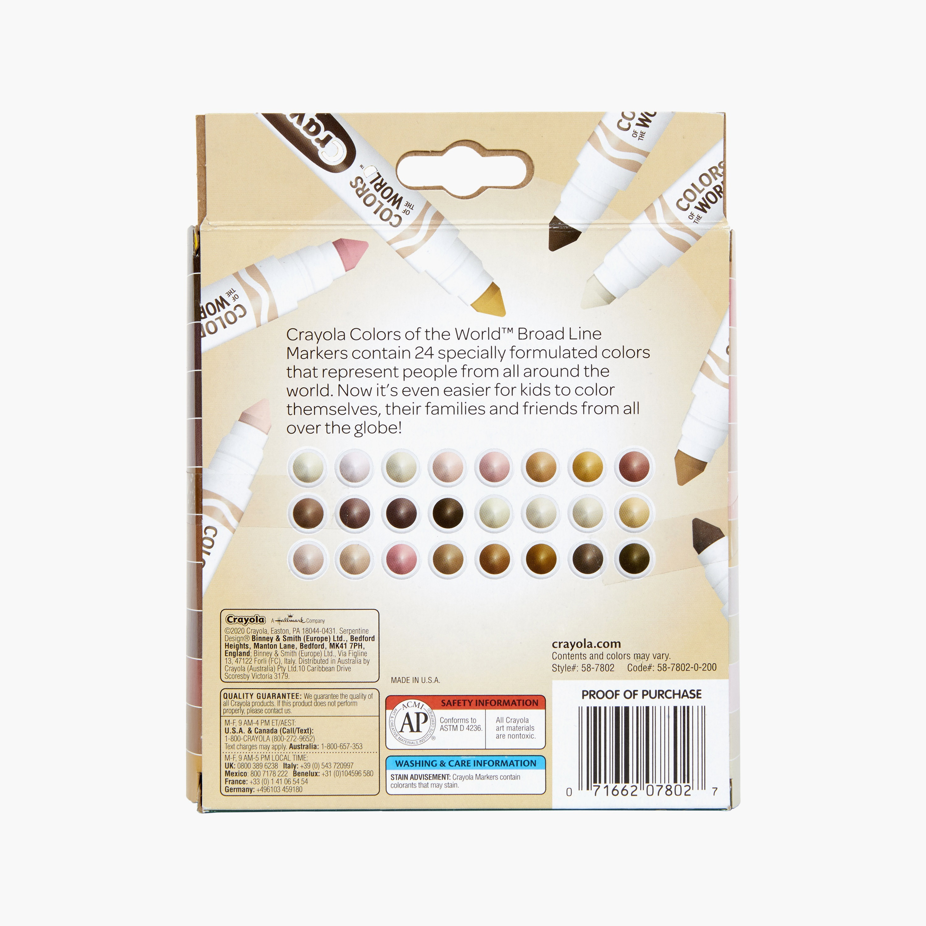 Crayola 24-Piece Colours of the World Broad Line Washable Markers-school-artsandcrafts-image-2