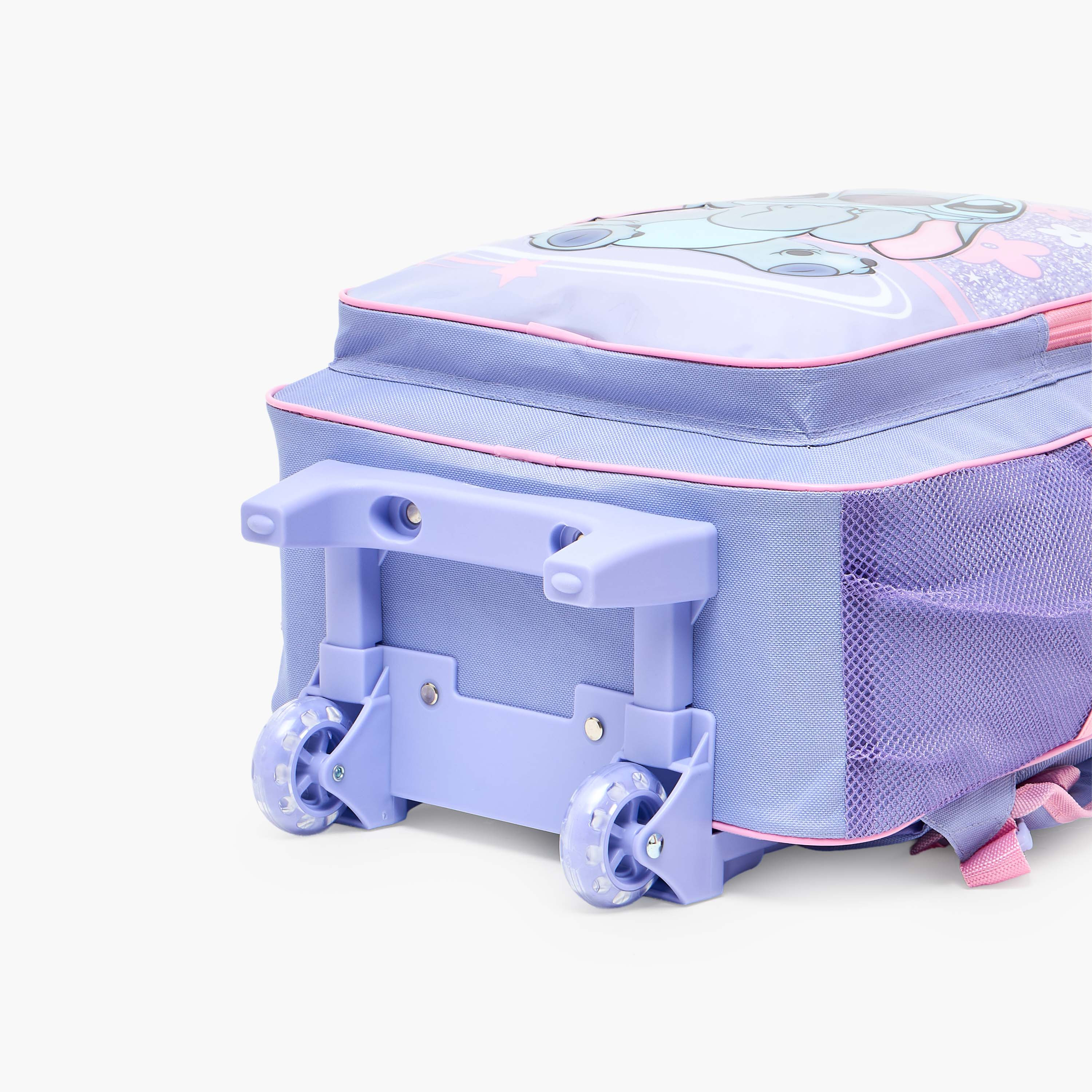 Disney Stitch Print 5-Piece School Trolley Bag Set for Kids 5-8 Years with Lunch Bag - 16 inches-school-bagsandbackpacks-trolleybags-image-12