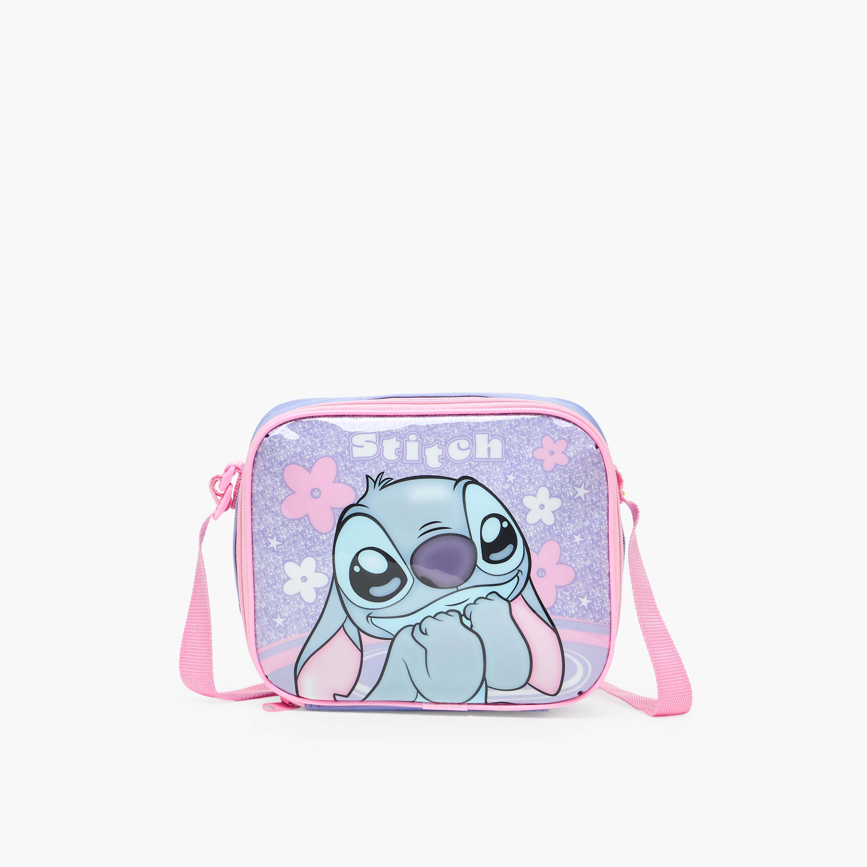 Disney Stitch Print 5-Piece School Trolley Bag Set for Kids 5-8 Years with Lunch Bag - 16 inches-school-bagsandbackpacks-trolleybags-image-13