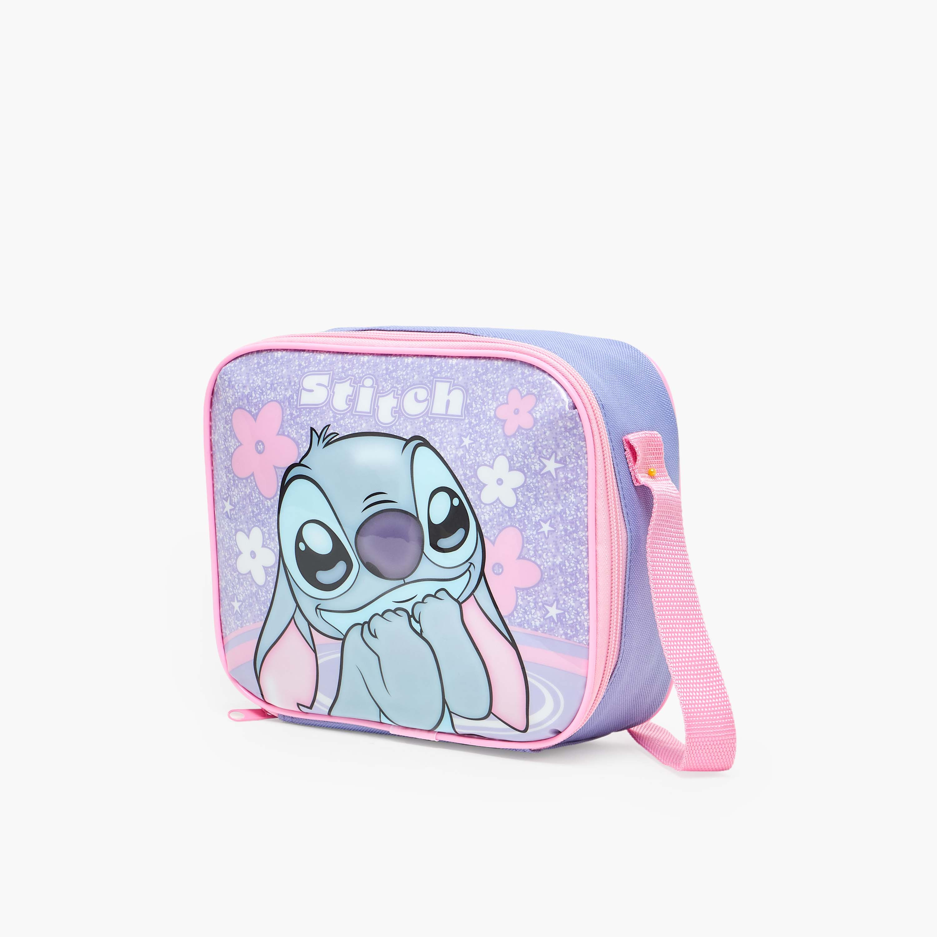 Disney Stitch Print 5-Piece School Trolley Bag Set for Kids 5-8 Years with Lunch Bag - 16 inches-school-bagsandbackpacks-trolleybags-image-14