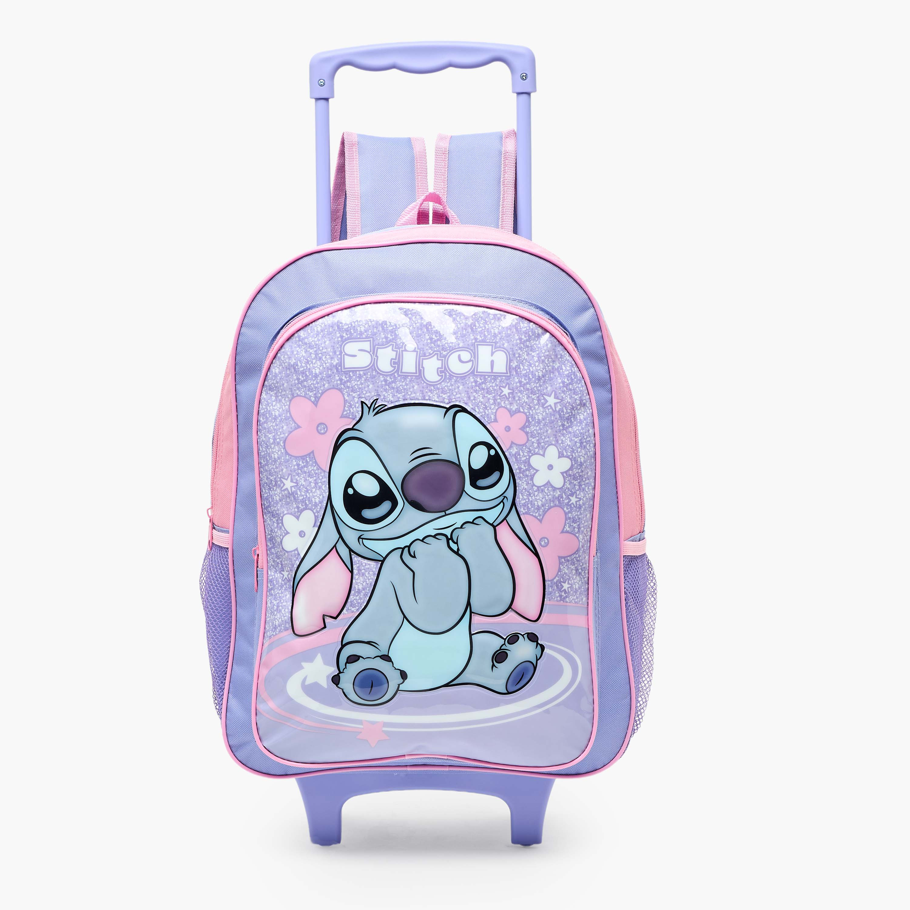Disney Stitch Print 5-Piece School Trolley Bag Set for Kids 5-8 Years with Lunch Bag - 16 inches-school-bagsandbackpacks-trolleybags-image-3