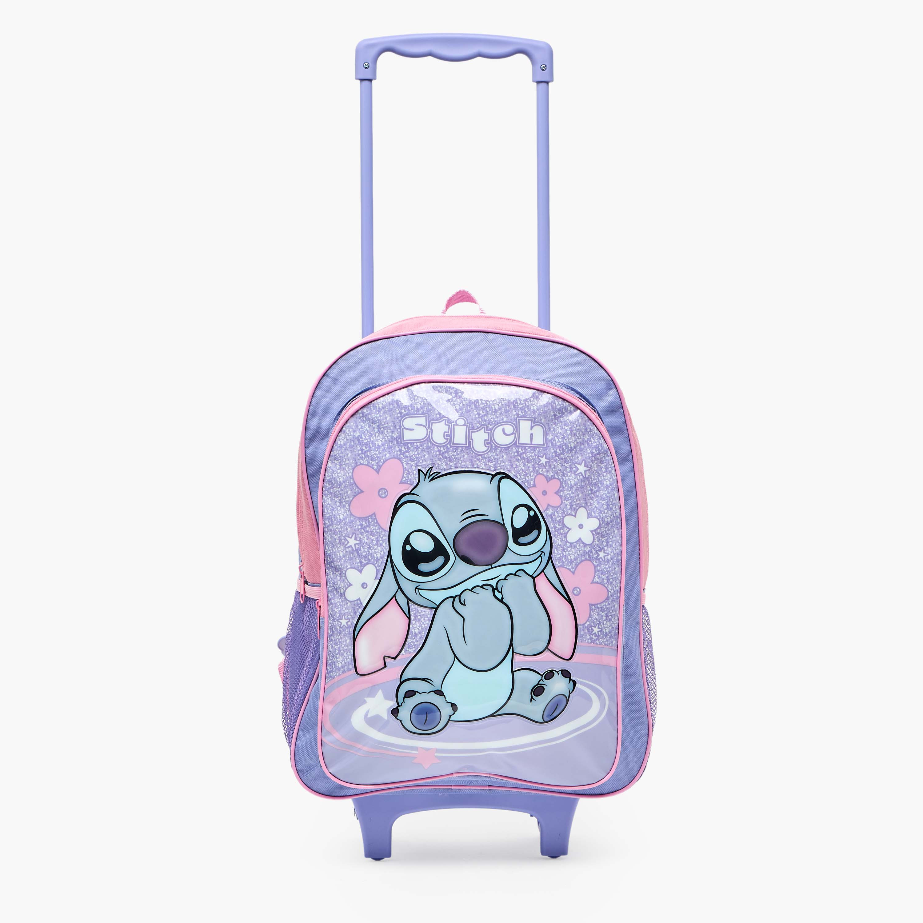 Disney Stitch Print 5-Piece School Trolley Bag Set for Kids 5-8 Years with Lunch Bag - 16 inches-school-bagsandbackpacks-trolleybags-image-4