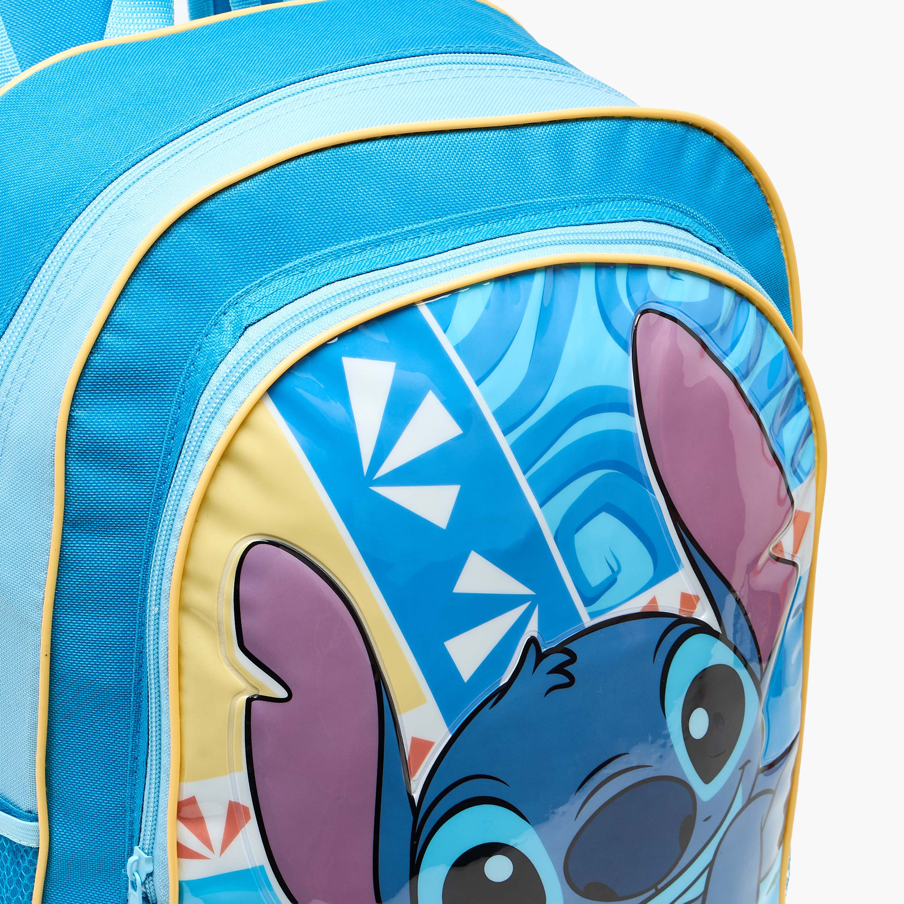 Disney Stitch Print Backpack 5-Piece School Bag Set for Kids 5-8 Years with Pencil Pouch-school-bagsandbackpacks-backpacks-image-4