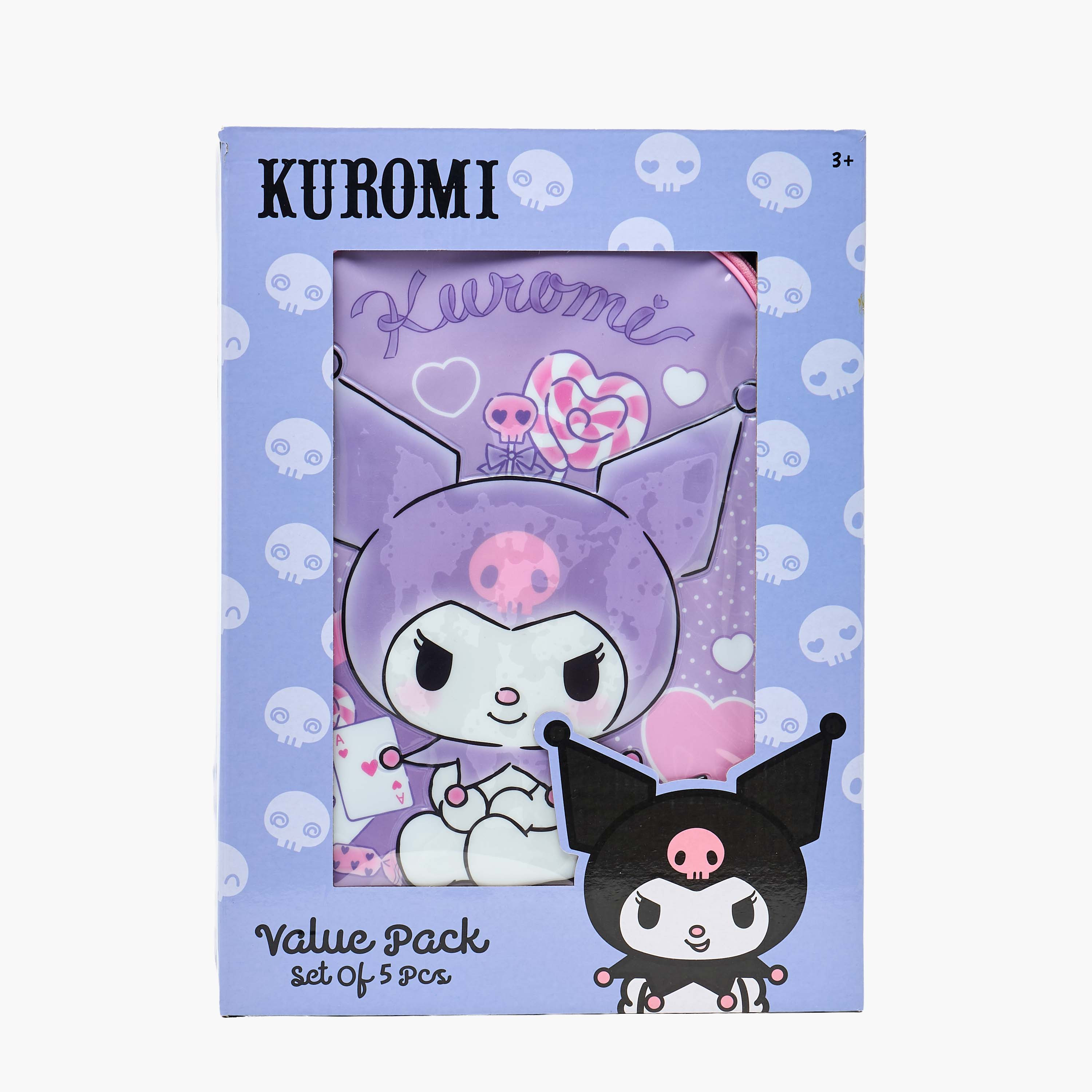 Sanrio Kuromi Print Backpack 5-Piece School Bag Set for Girls 5-8 Years with Pencil Pouch-school-bagsandbackpacks-backpacks-image-18