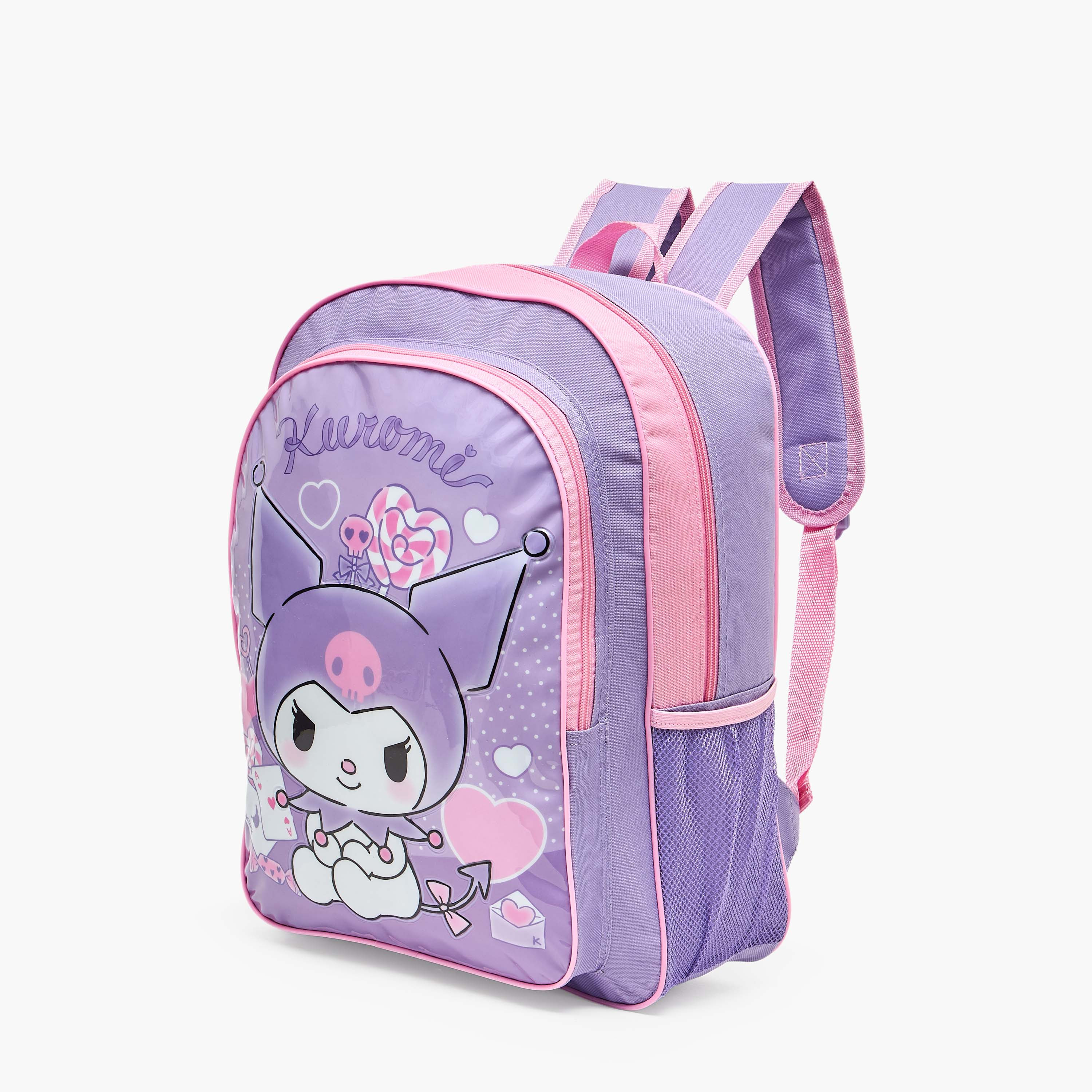 Sanrio Kuromi Print Backpack 5-Piece School Bag Set for Girls 5-8 Years with Pencil Pouch-school-bagsandbackpacks-backpacks-image-6