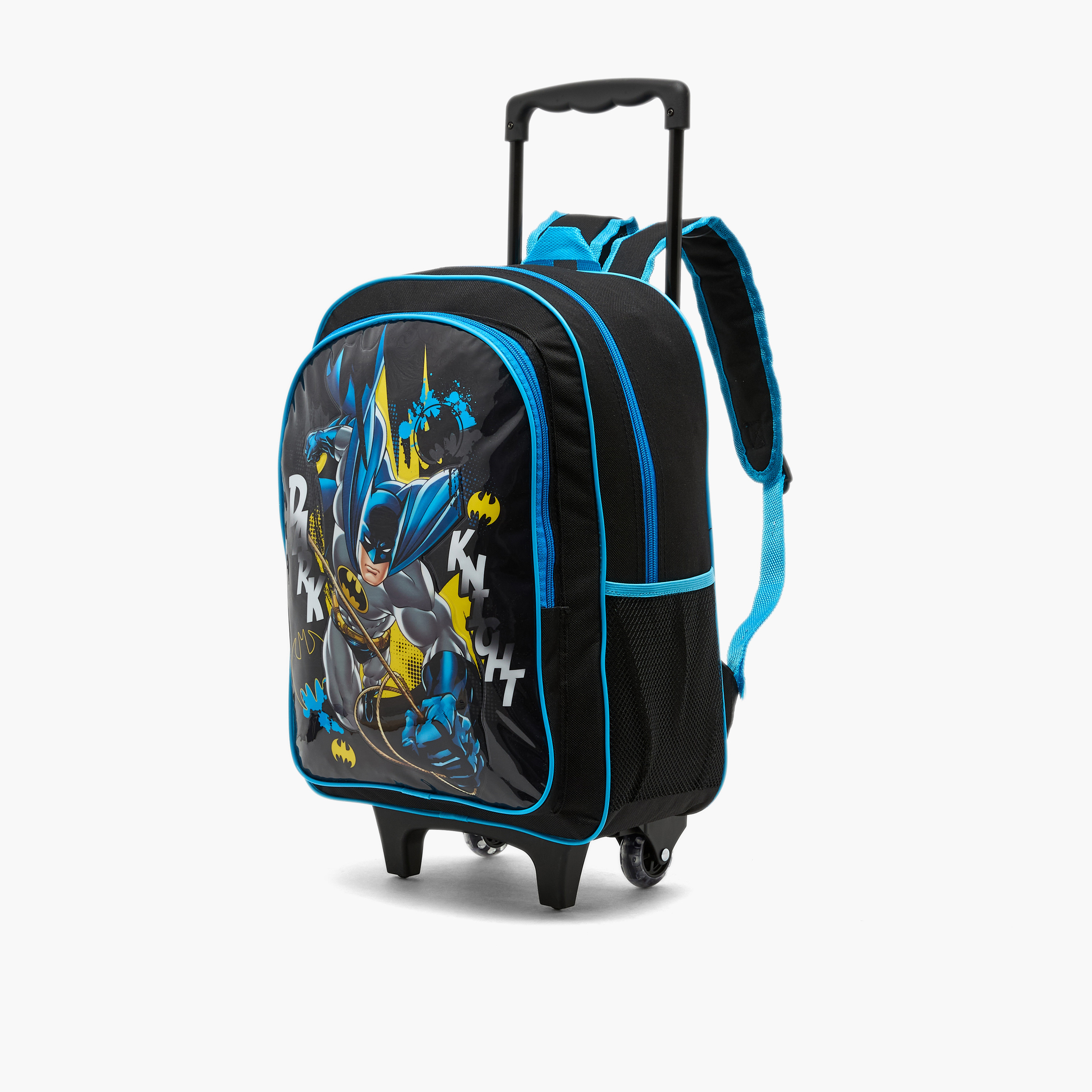 Batman Print 5-Piece School Trolley Bag Set for Boys 5-8 Years with Lunch Bag - 16 inches-school-bagsandbackpacks-trolleybags-image-8