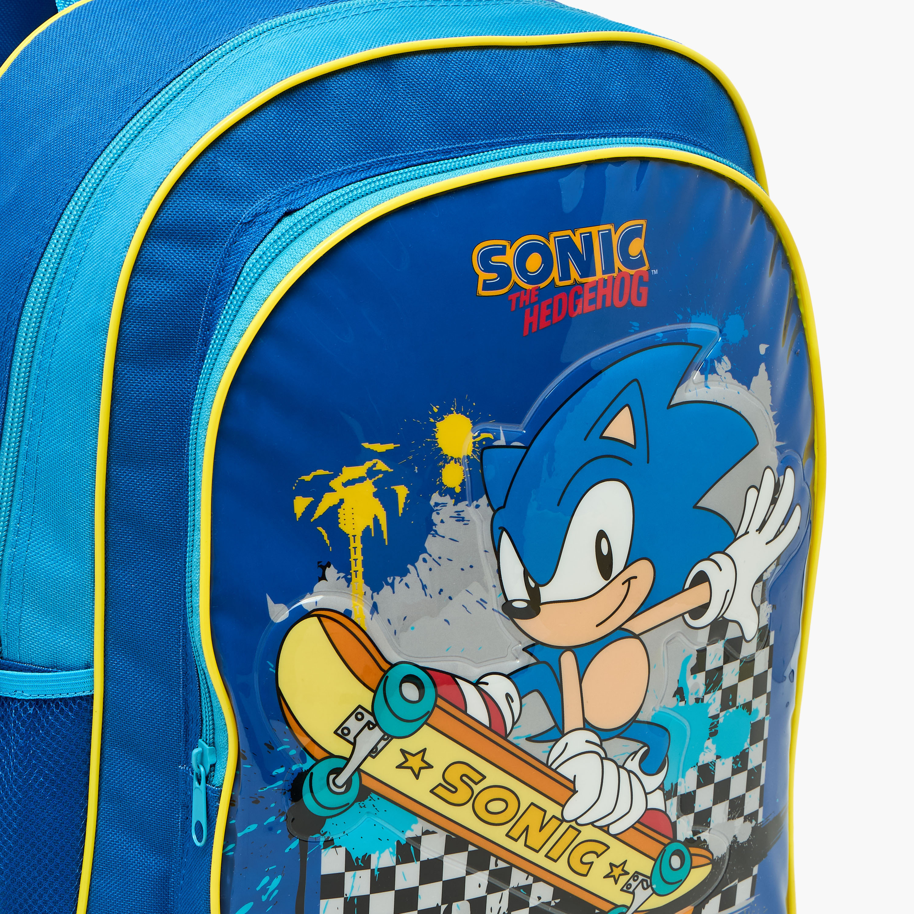 Sonic the Hedgehog Print Backpack 5-Piece School Bag Set for Boys 5-8 Years with Pencil Pouch-school-bagsandbackpacks-backpacks-image-4