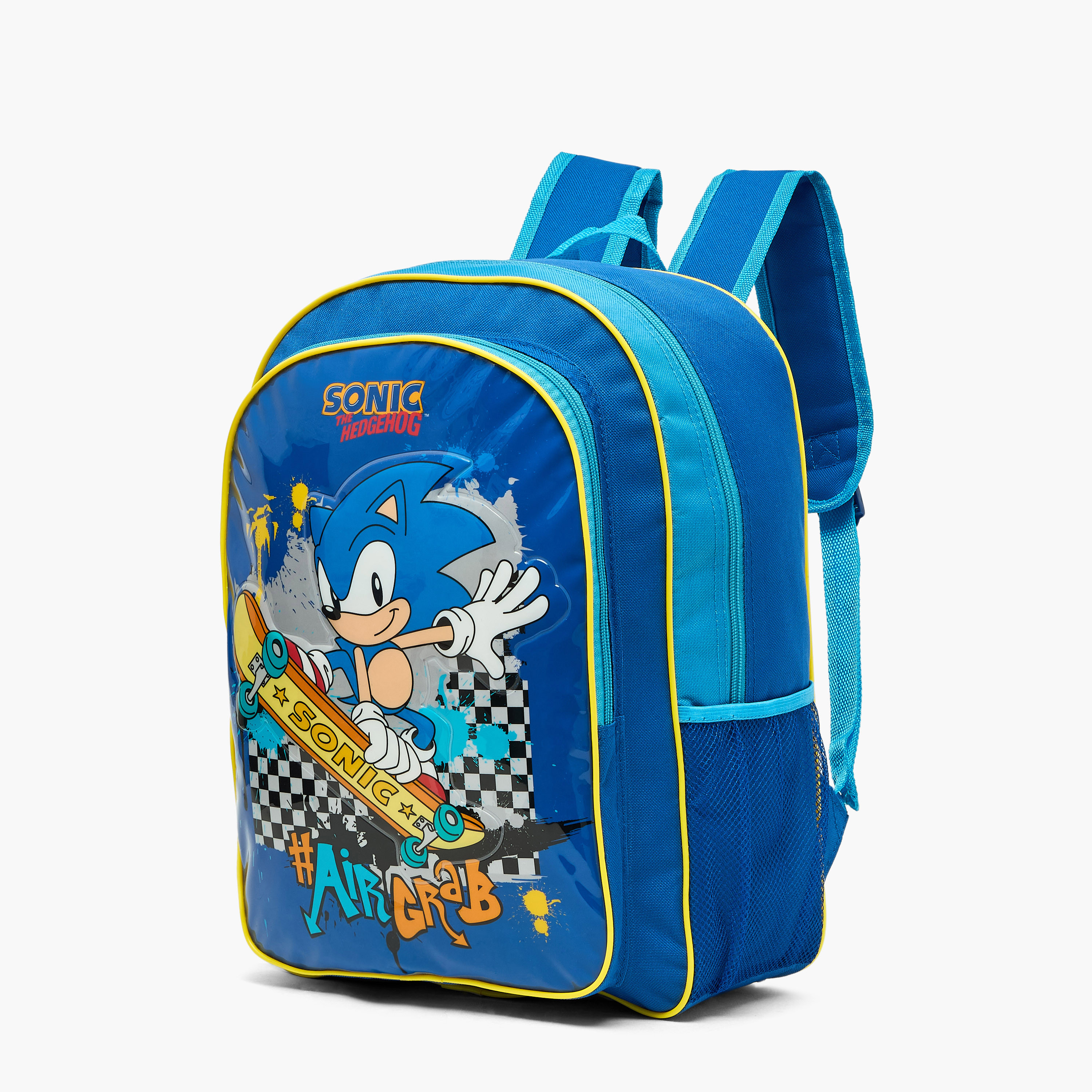 Sonic the Hedgehog Print Backpack 5-Piece School Bag Set for Boys 5-8 Years with Pencil Pouch-school-bagsandbackpacks-backpacks-image-7