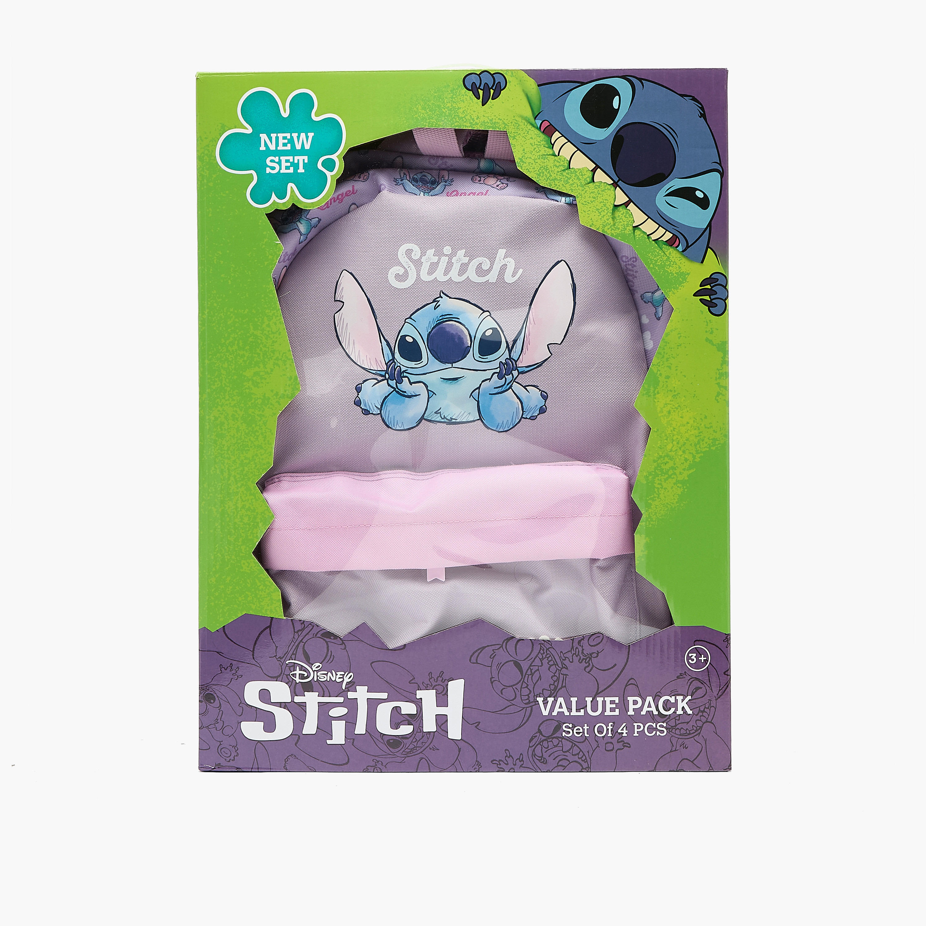 Stitch Print Backpack 4-Piece School Bag Set for Kids 5-8 Years with Pencil Pouch-school-bagsandbackpacks-backpacks-image-15