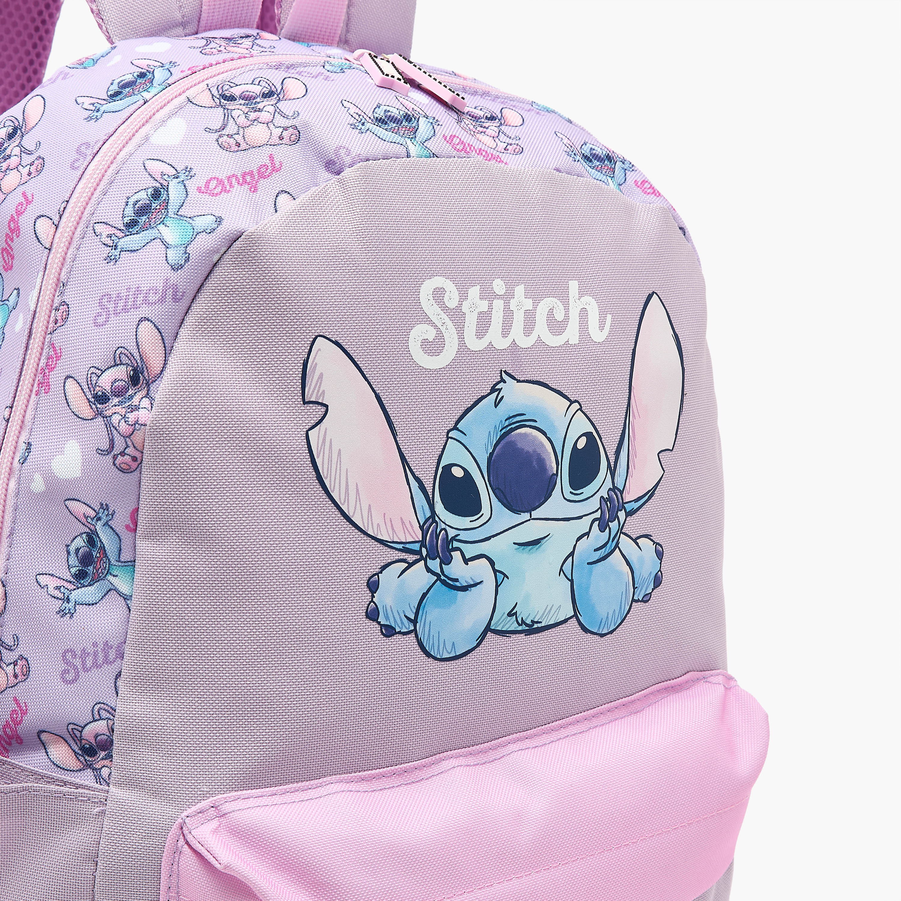 Stitch Print Backpack 4-Piece School Bag Set for Kids 5-8 Years with Pencil Pouch-school-bagsandbackpacks-backpacks-image-3
