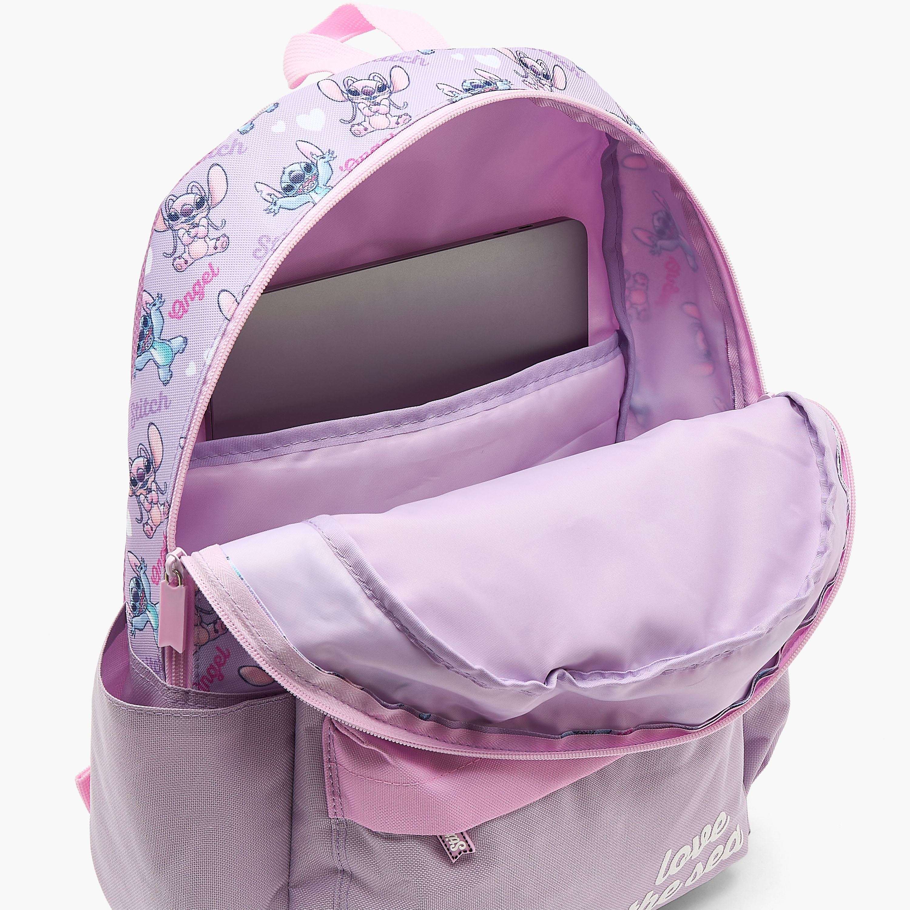 Stitch Print Backpack 4-Piece School Bag Set for Kids 5-8 Years with Pencil Pouch-school-bagsandbackpacks-backpacks-image-5