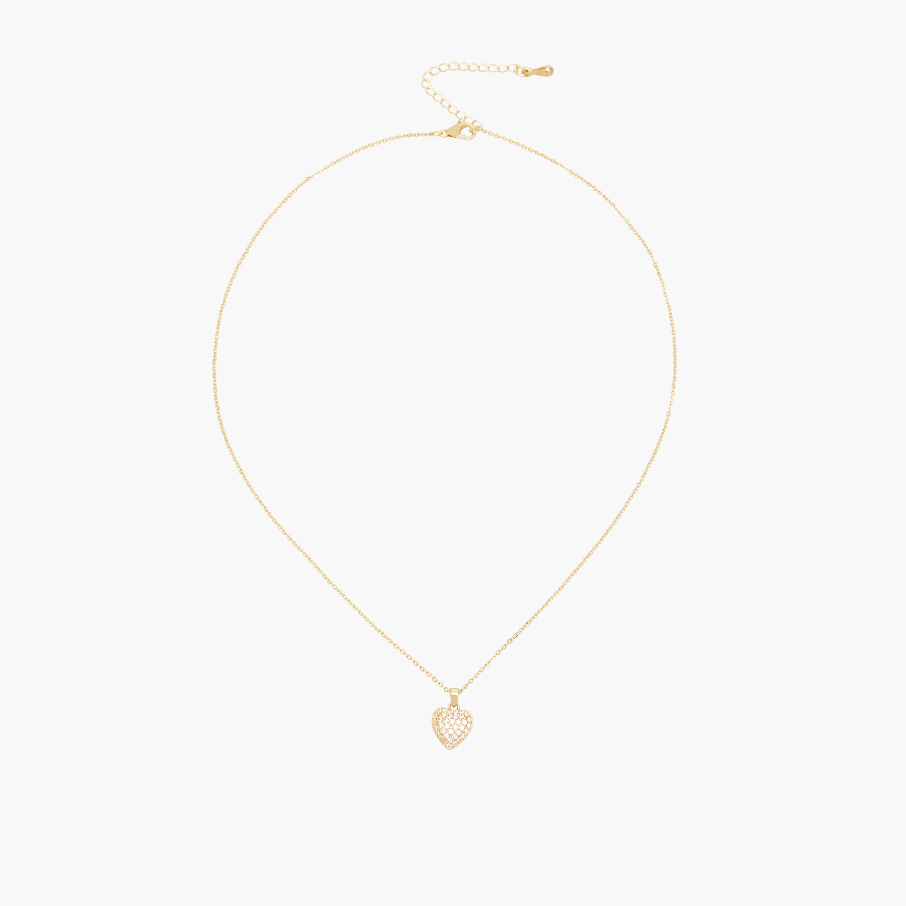 طقم عقد وحلقان بدلاية قلب مزينة - قطعتين-girls-accessories-jewellery-image-2