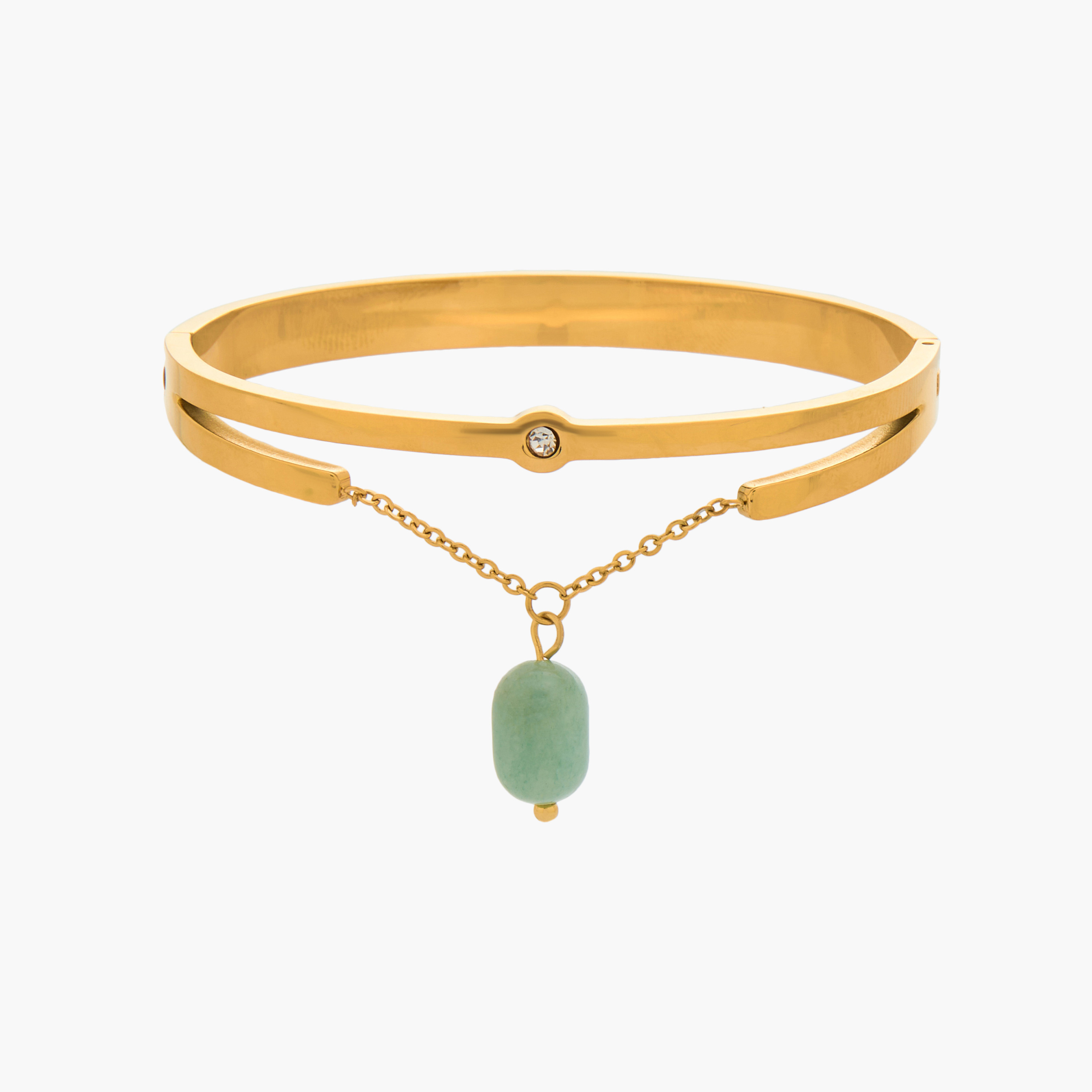 Gold Tone Stone Charm Bracelet-women-watchesandjewellery-jewellery-banglesandbracelets-image-1