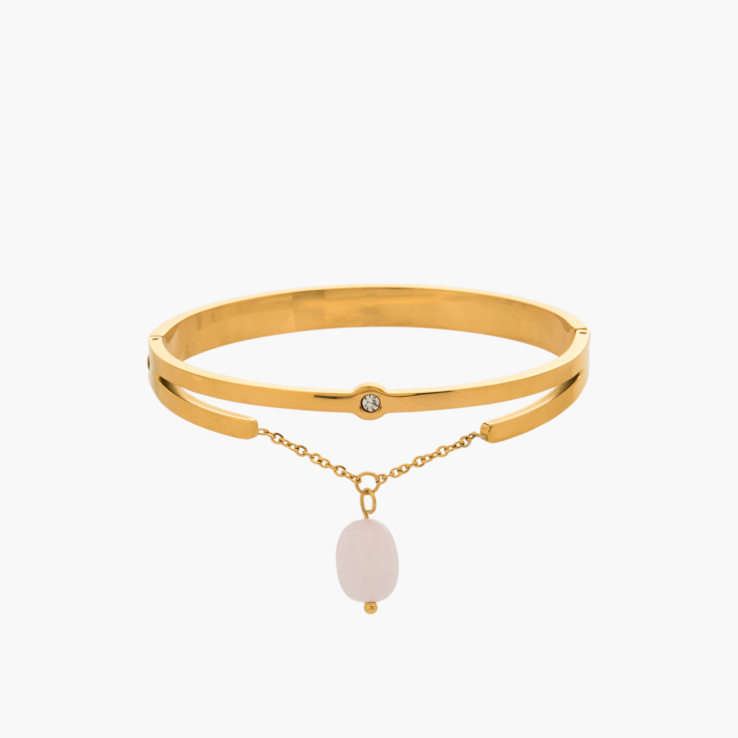 Gold Tone Stone Charm Bracelet-women-watchesandjewellery-jewellery-banglesandbracelets-image-1
