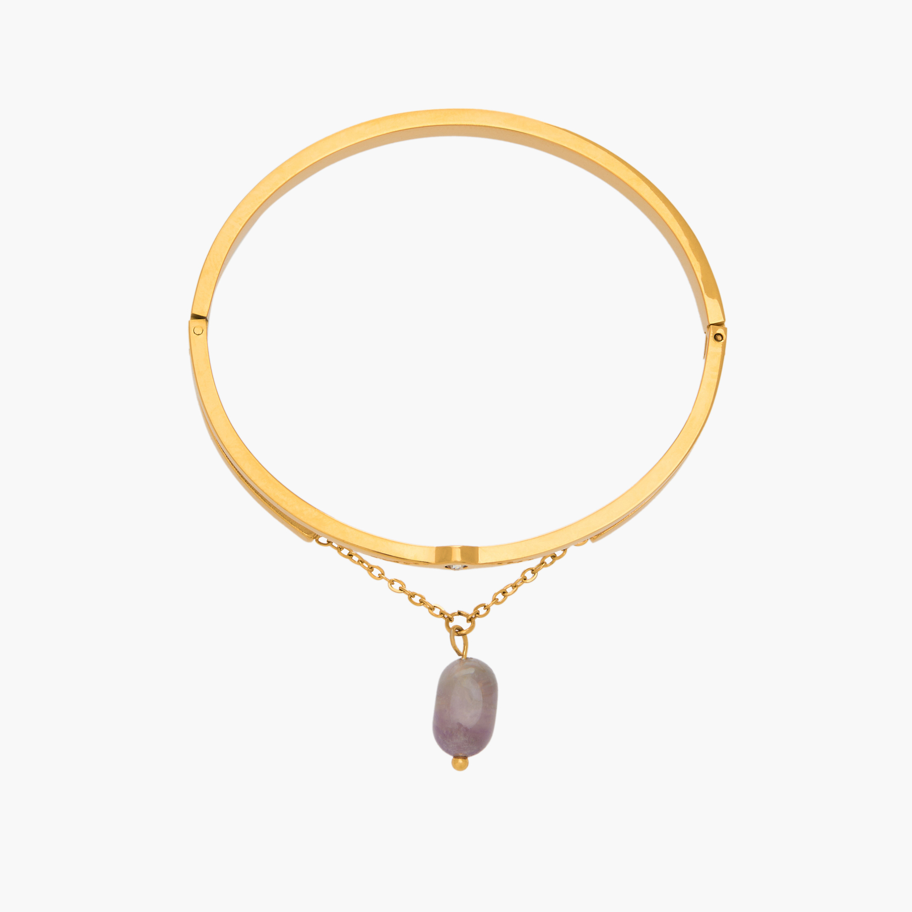 Gold Tone Stone Charm Bracelet-women-watchesandjewellery-jewellery-banglesandbracelets-image-2