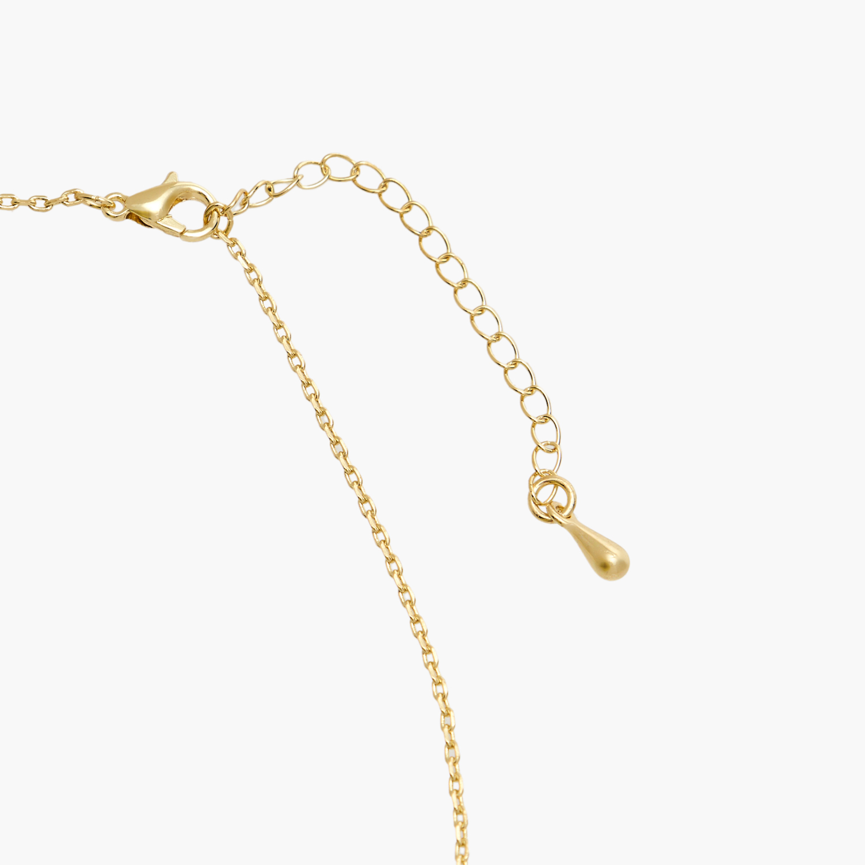 Gold Tone Necklace with Embellished Teardrop Pendant-women-watchesandjewellery-jewellery-necklacesandpendants-image-4